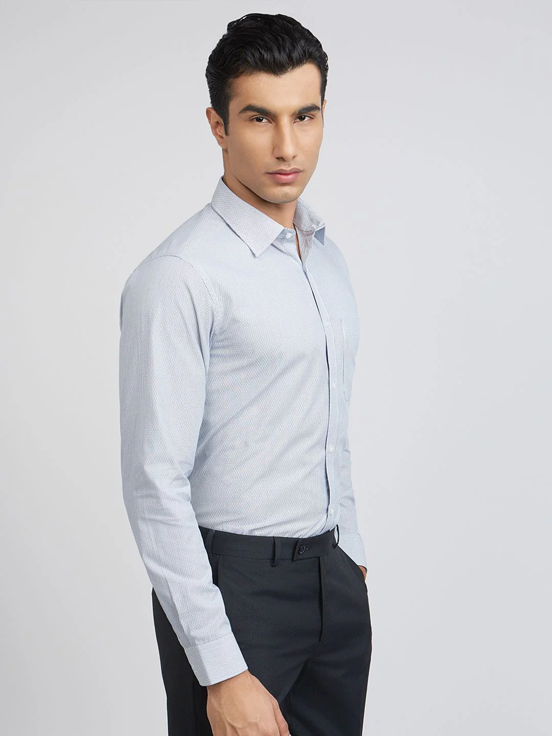 Raymond Pure Cotton Slim Fit Striped Formal Shirt - Image 3