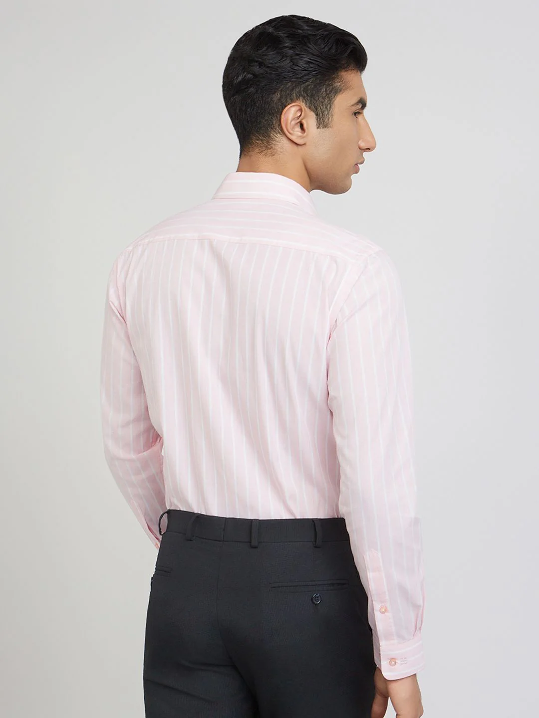 Raymond Pure Cotton Slim Fit Striped Formal Shirt - Image 4