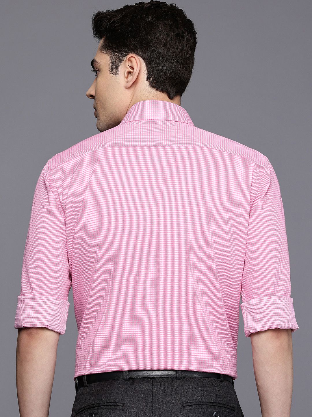 Raymond Pure Cotton Slim Fit Textured Formal Shirt - Image 4