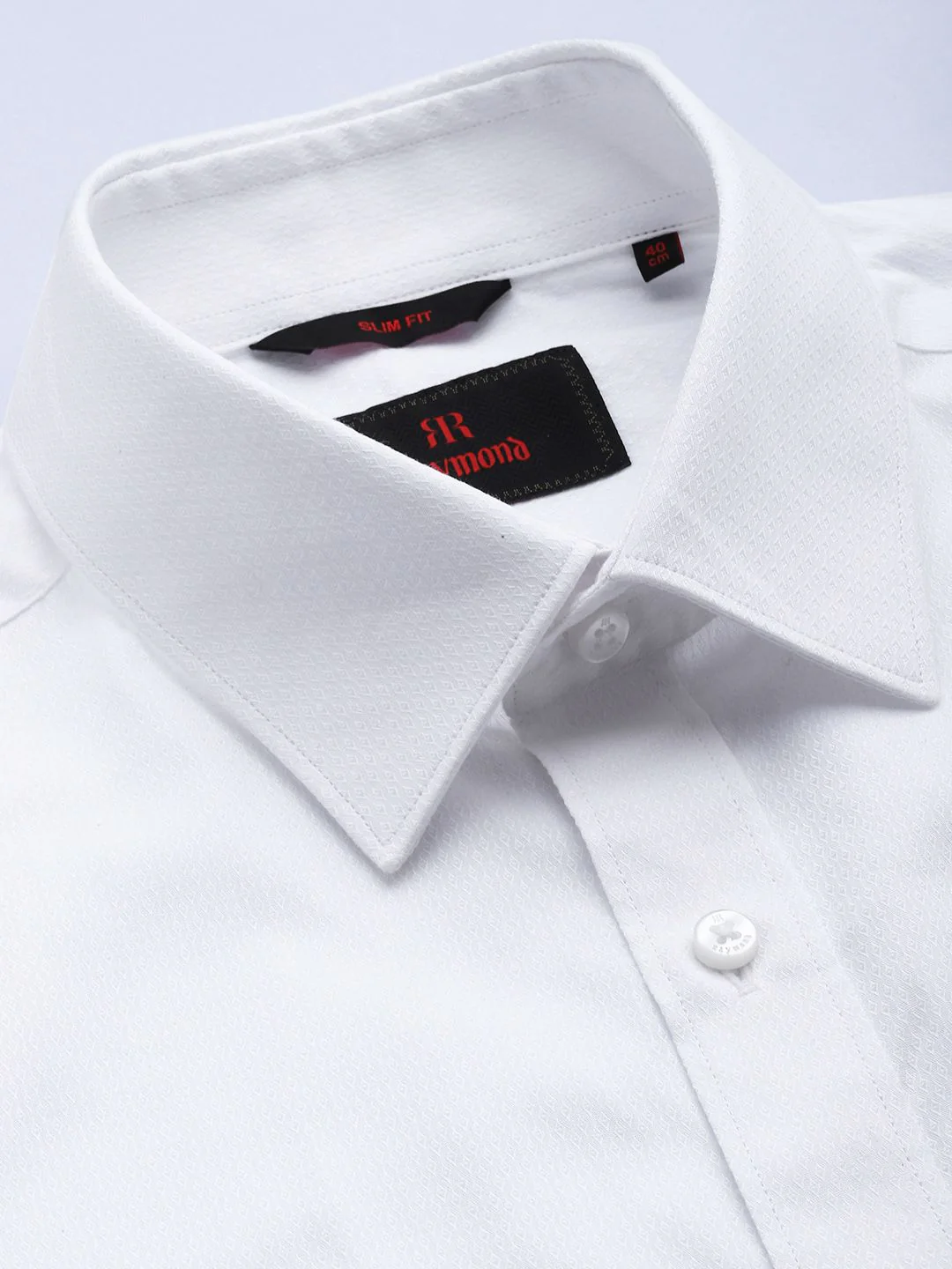 Raymond Pure Cotton Textured Slim Fit Formal Shirt - Image 2