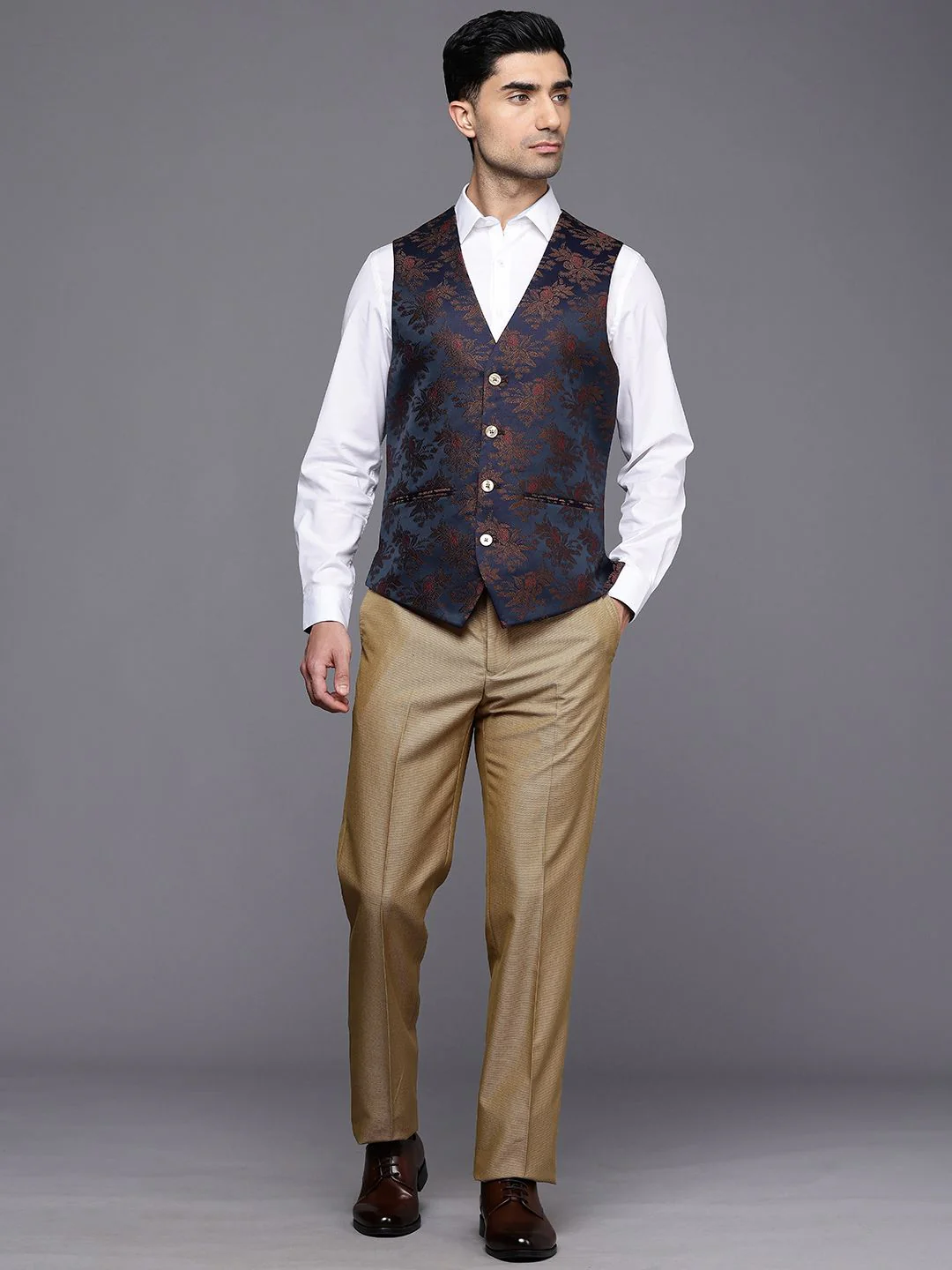 Raymond Self Design Contemporary Fit 3 Piece Party Suit - Image 2