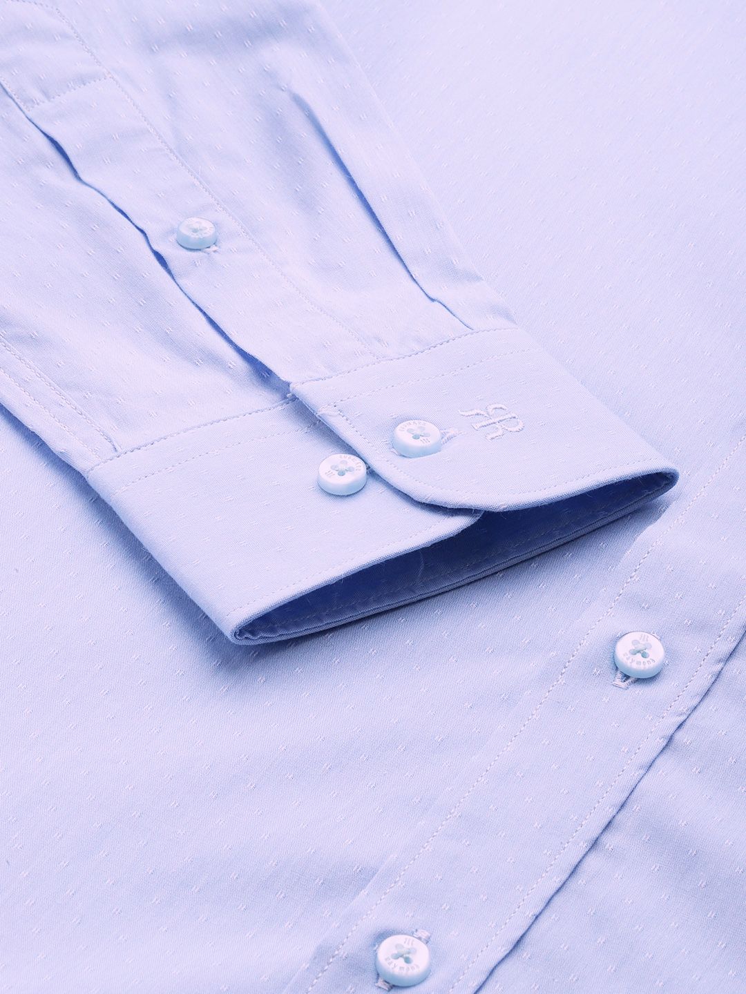 Raymond Self Design Slim Fit Pure Cotton Formal Shirt - Image 3