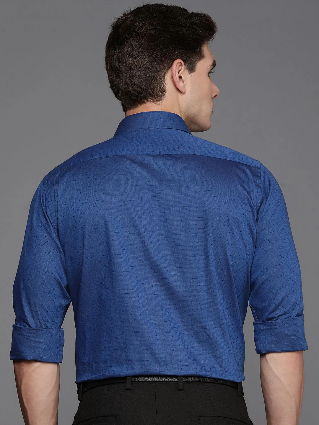 Raymond Self Design Slim Fit Pure Cotton Formal Shirt - Image 4