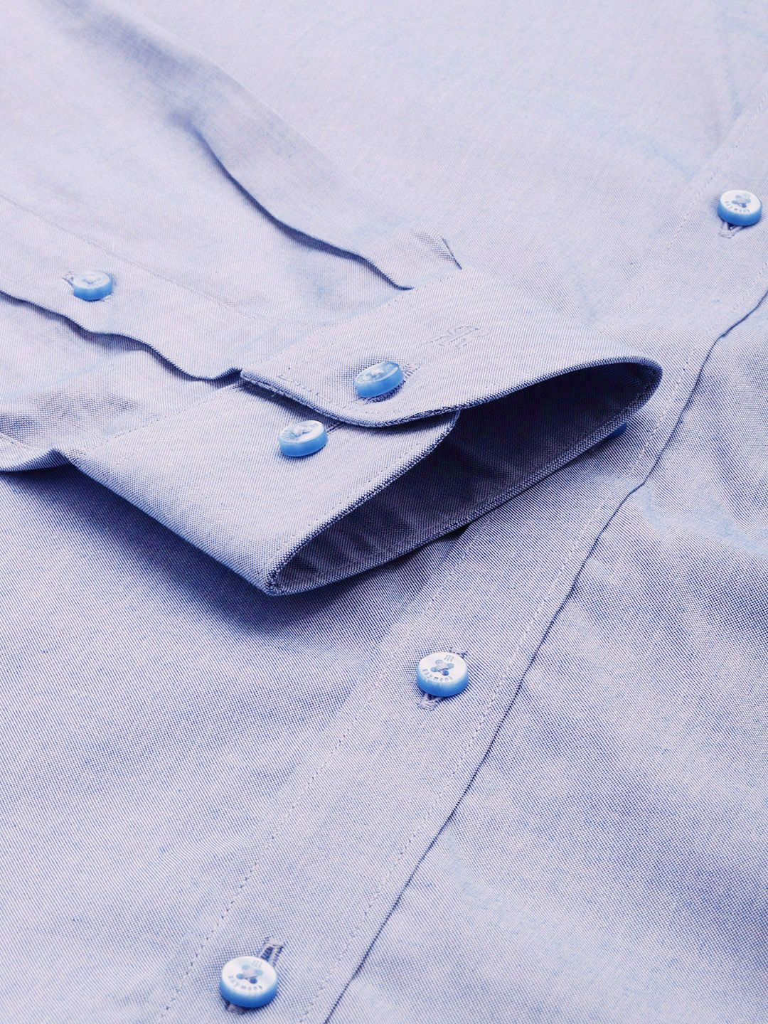 Raymond Self Design Slim Fit Pure Cotton Formal Shirt - Image 3