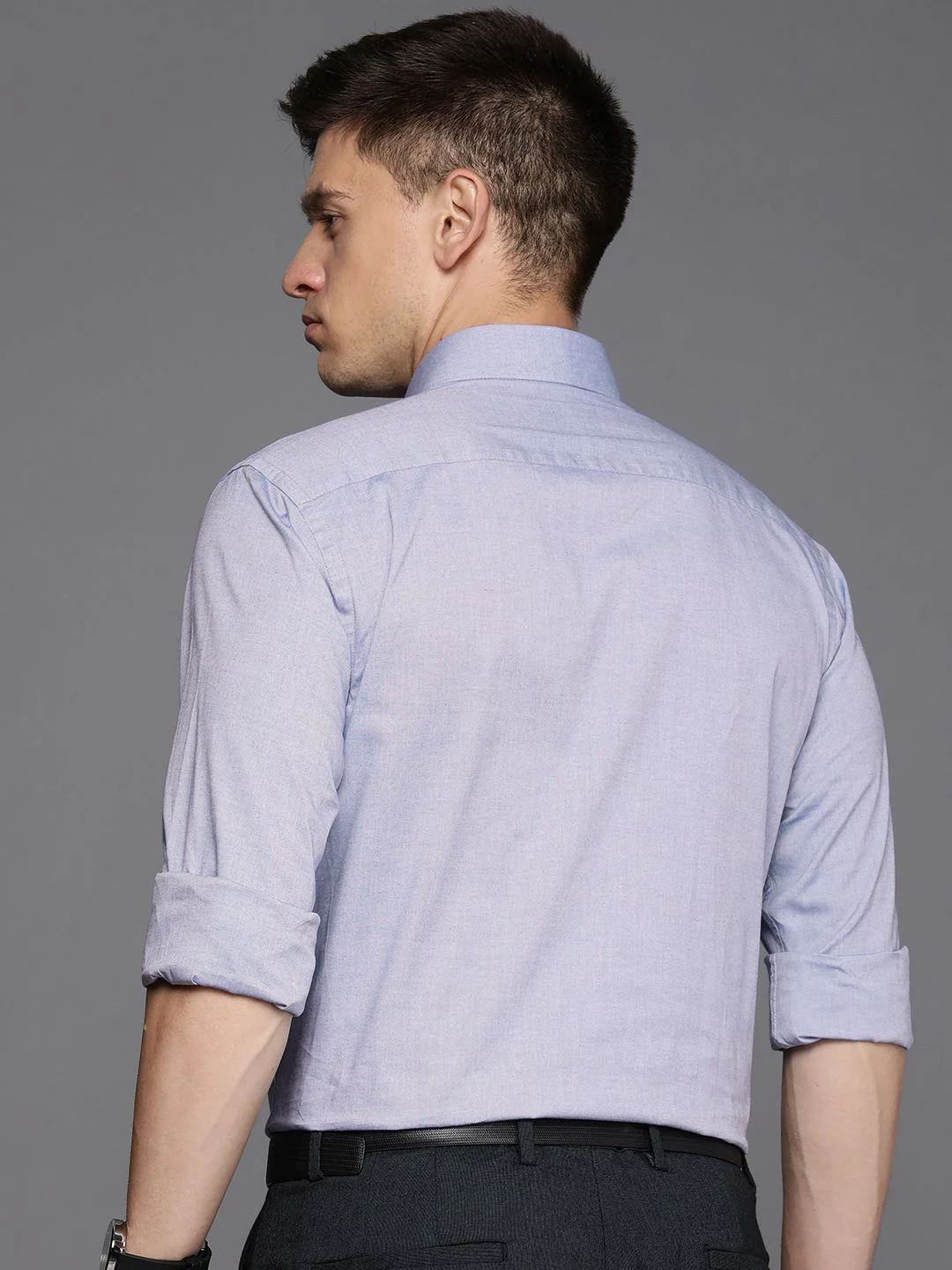 Raymond Self Design Slim Fit Pure Cotton Formal Shirt - Image 4