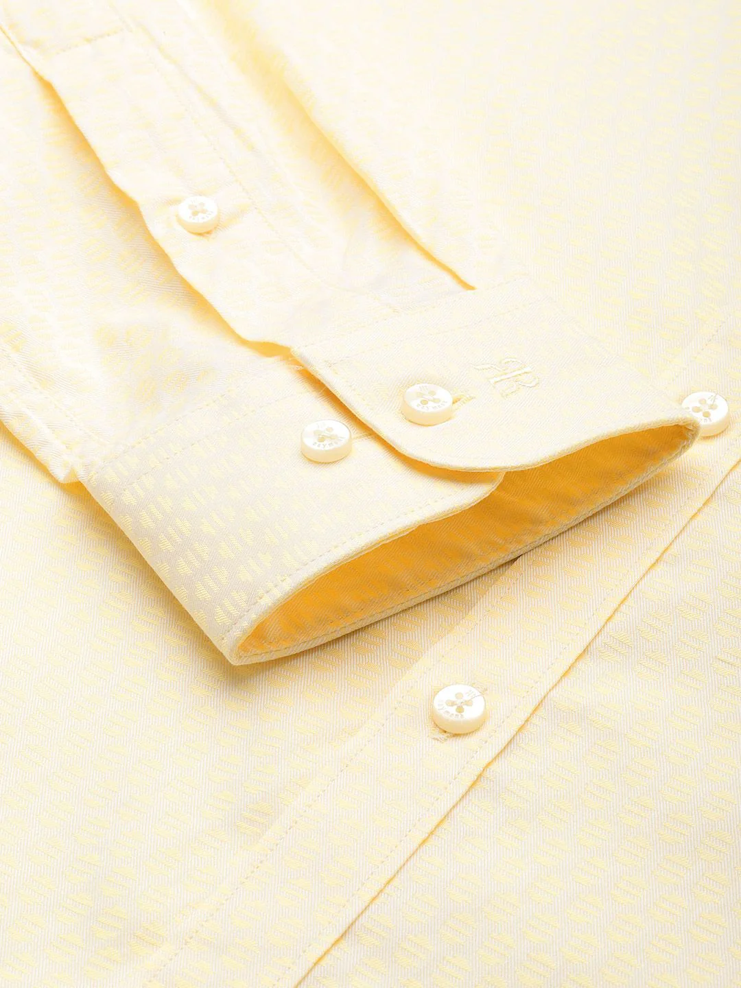 Raymond Self Design Textured Pure Cotton Slim Fit Formal Shirt - Image 3