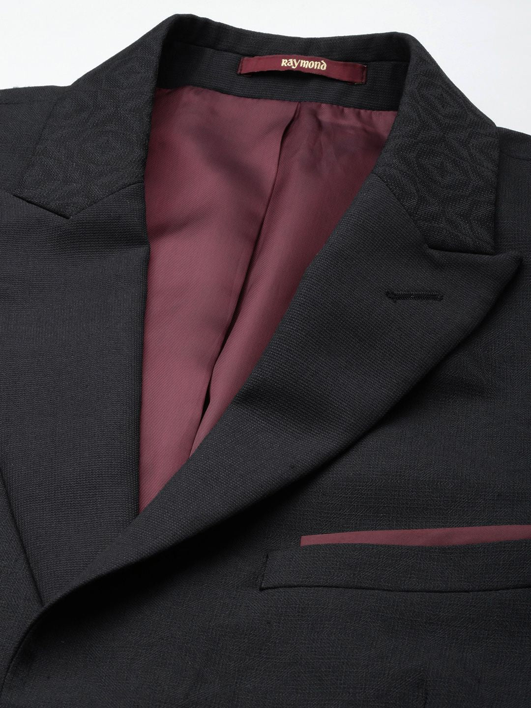 Raymond Self Design Textured Single Breasted Contemporary Fit 2 Piece Formal Suits - Image 2