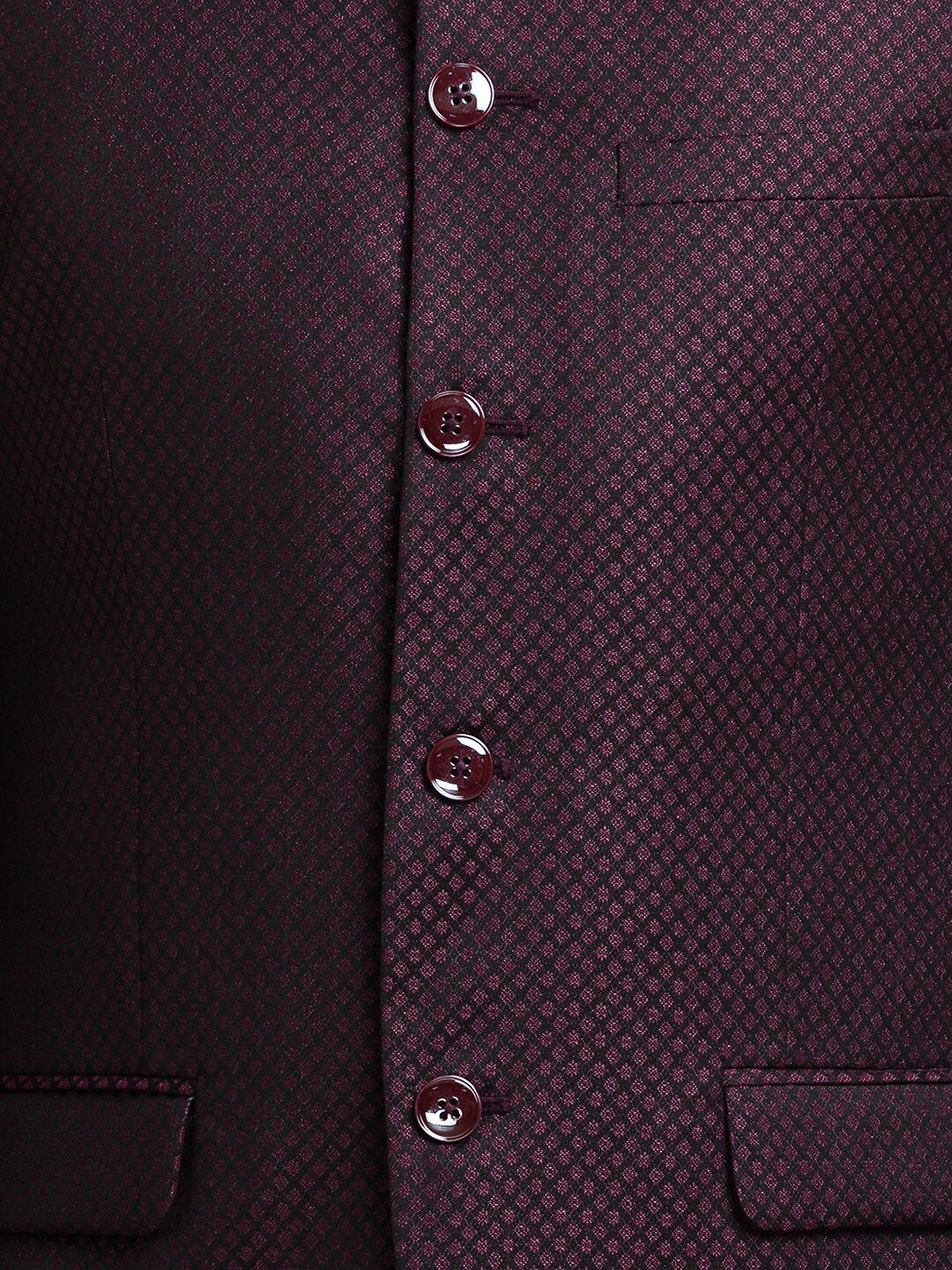 Raymond Self Designed Single-Breasted Bandhgala Two-Piece Suit - Image 7