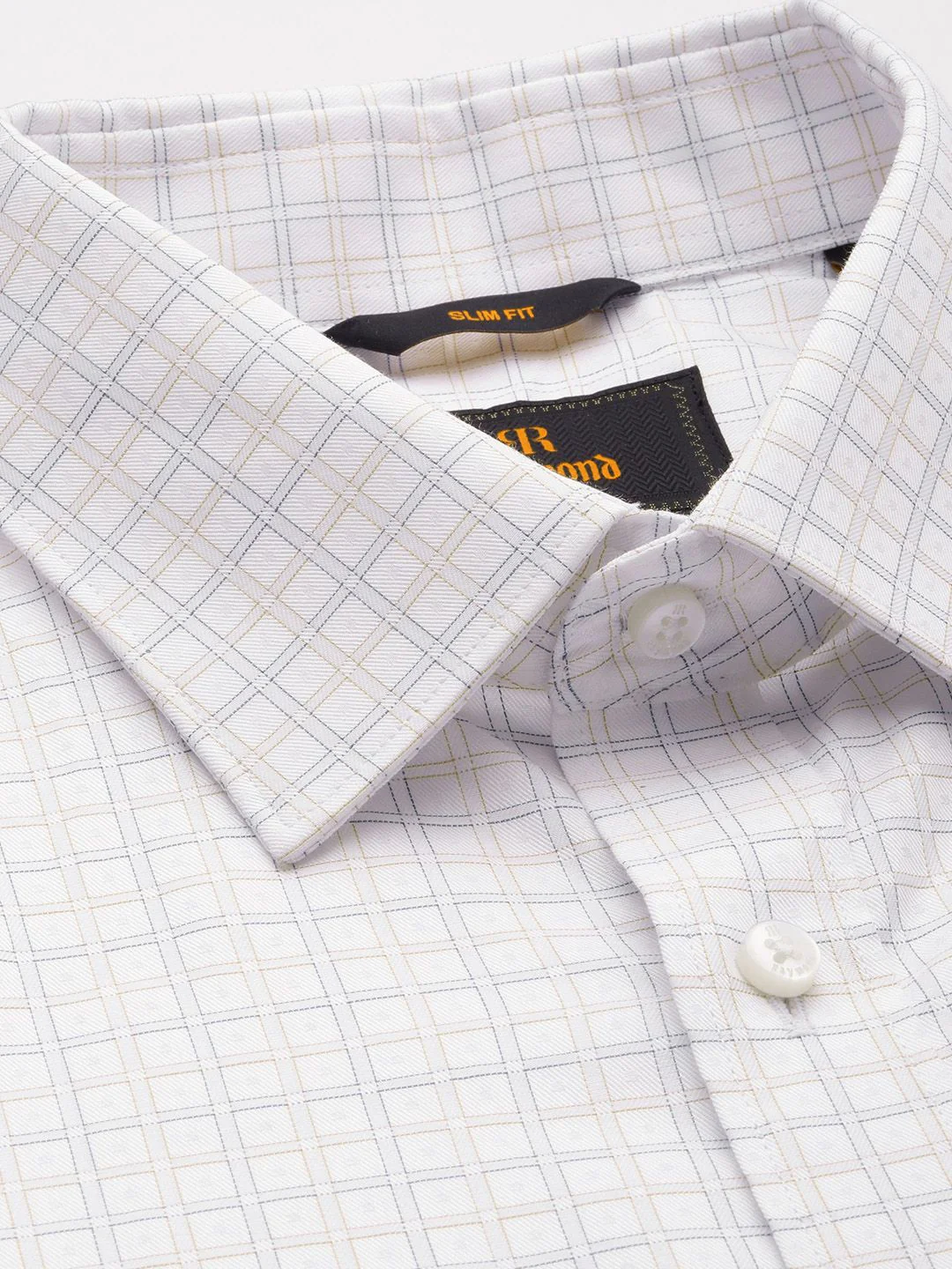 Raymond Slim Fit Checked Pure Cotton Formal Shirt - Image 2