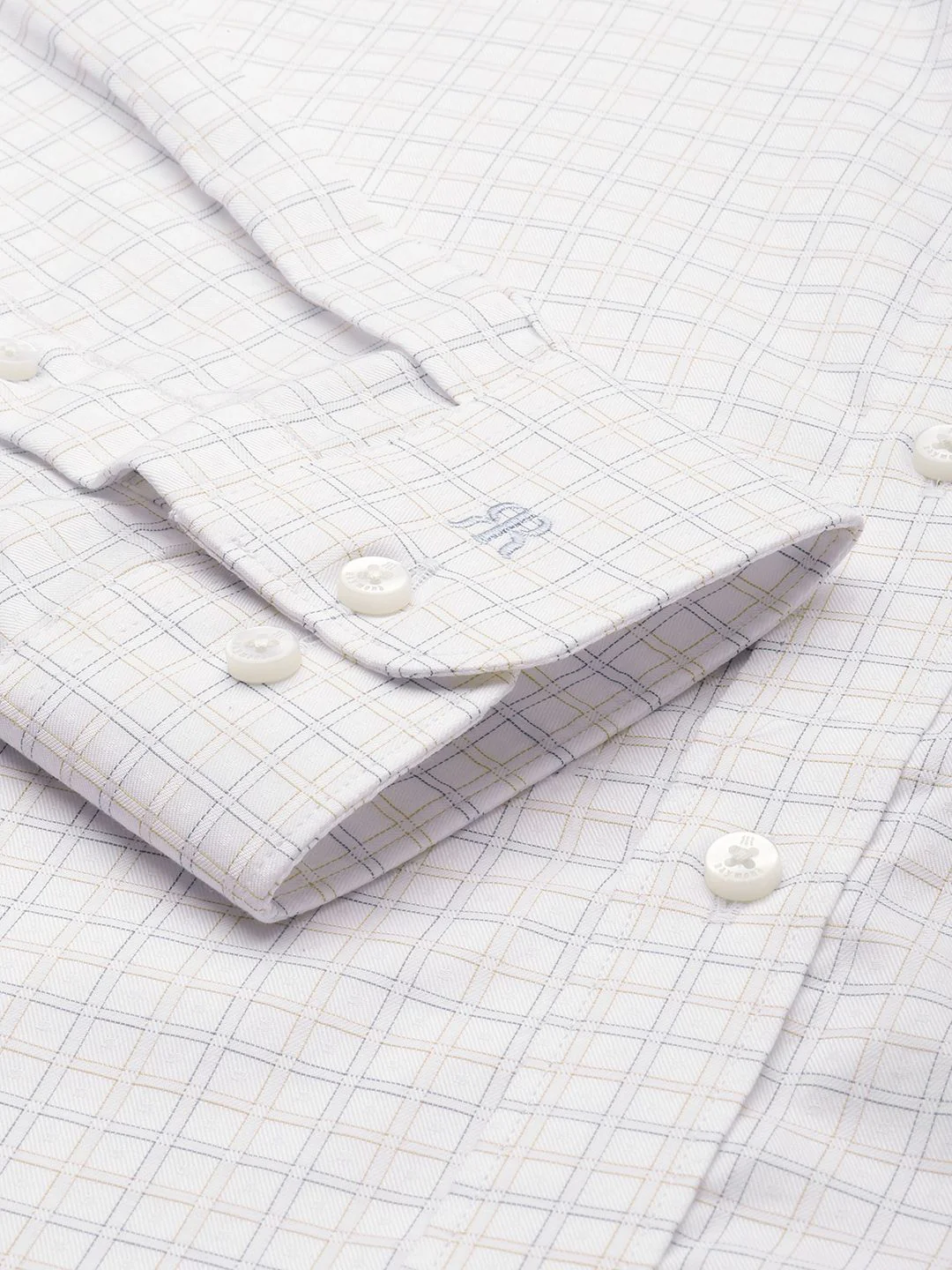 Raymond Slim Fit Checked Pure Cotton Formal Shirt - Image 3