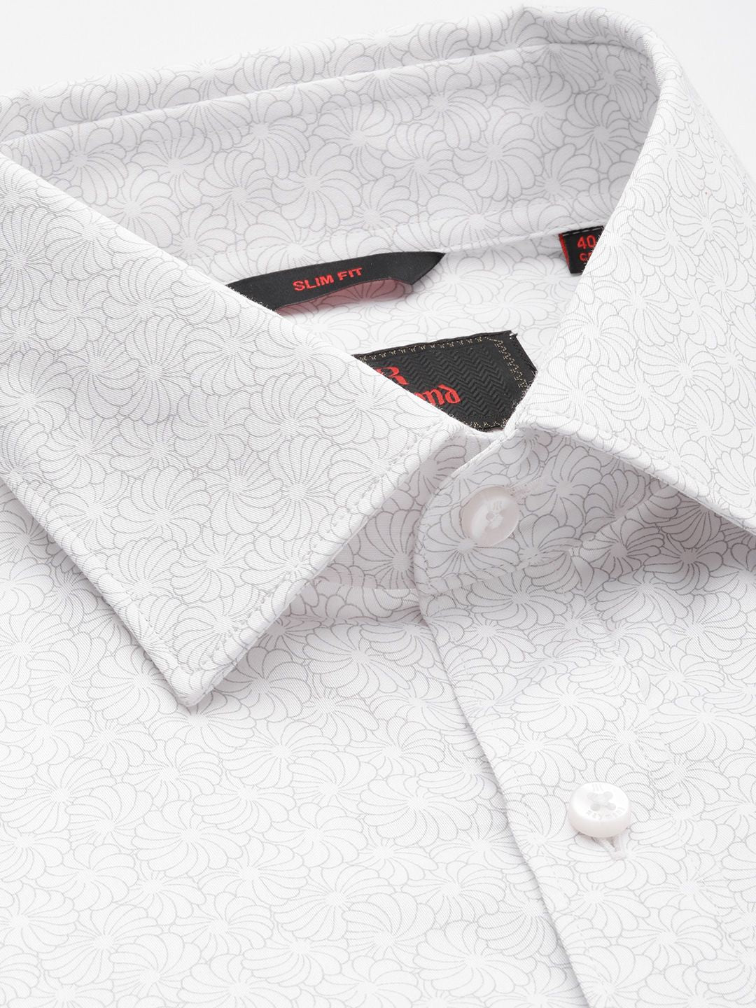 Raymond Slim Fit Floral Printed Pure Cotton Formal Shirt - Image 2