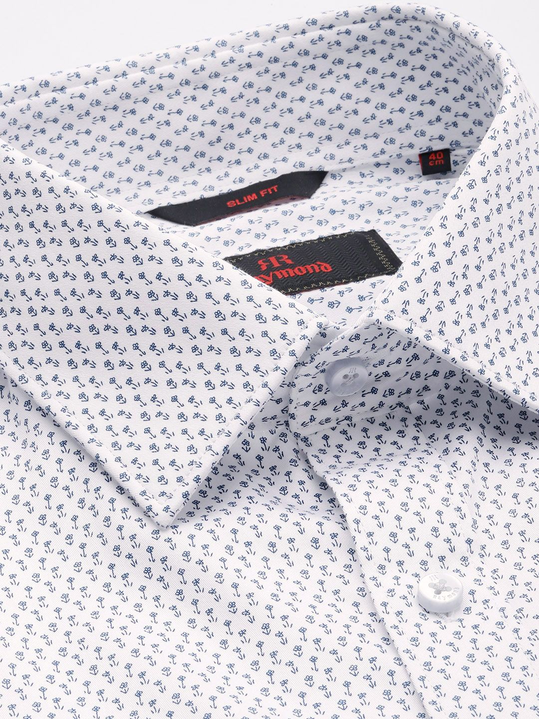 Raymond Slim Fit Floral Printed Pure Cotton Formal Shirt - Image 2