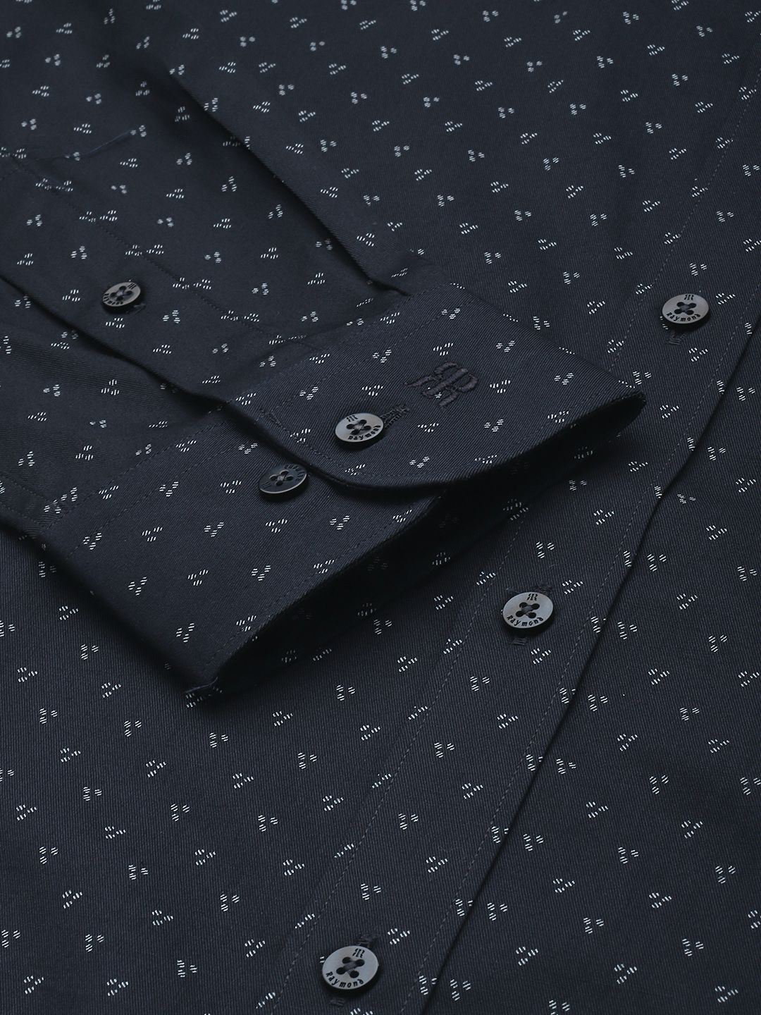 Raymond Slim Fit Geometric Printed Pure Cotton Formal Shirt - Image 3
