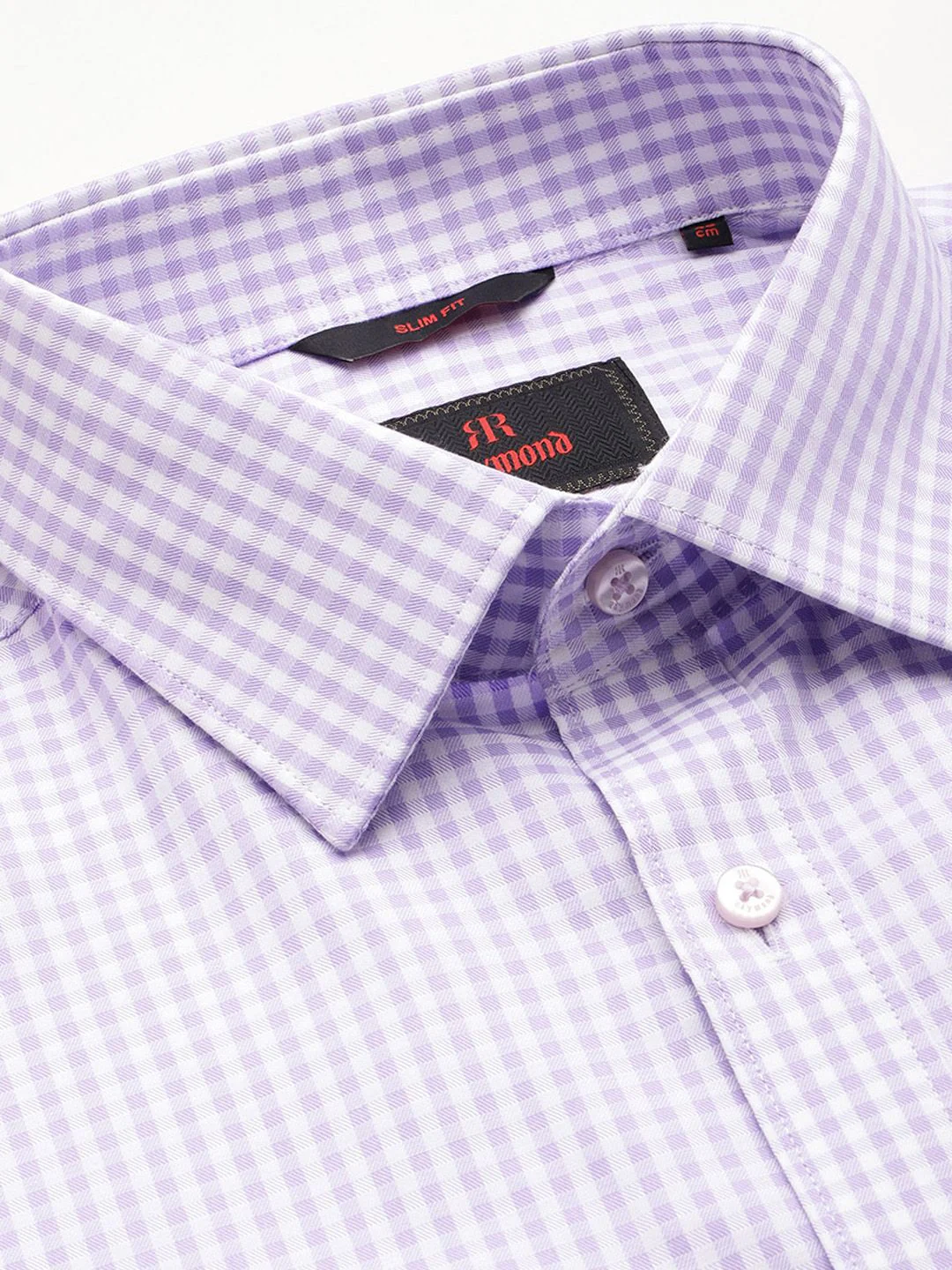 Raymond Slim Fit Gingham Checks Opaque Pure Cotton Formal Shirt - Image 2
