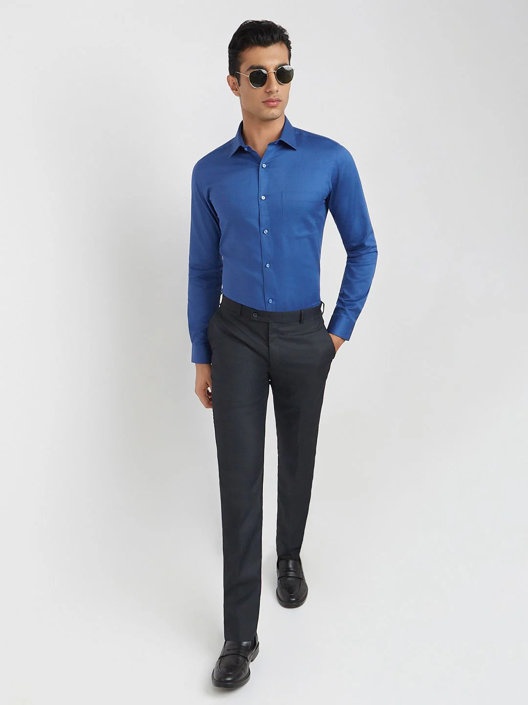 Raymond Slim Fit Opaque Pure Cotton Formal Shirt - Image 4