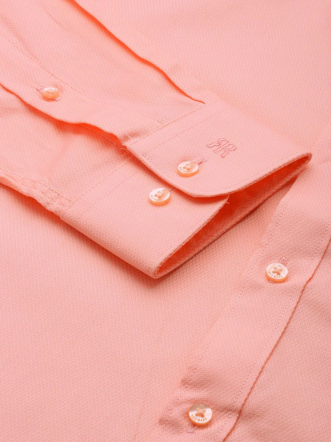 Raymond Slim Fit Self-Design Pure Cotton Formal Shirt - Image 3