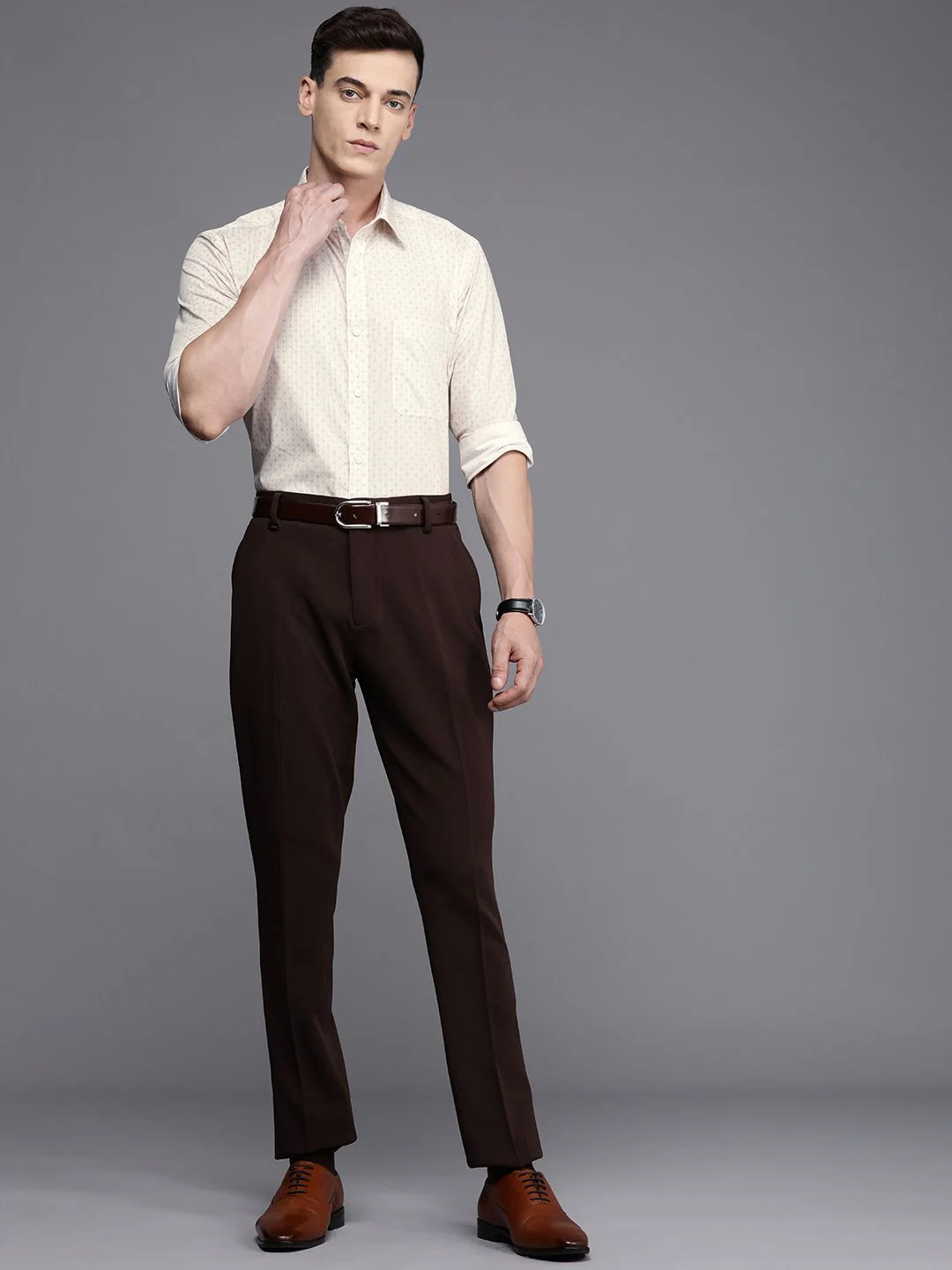 Raymond Slim Fit Striped Pure Cotton Formal Shirt - Image 6