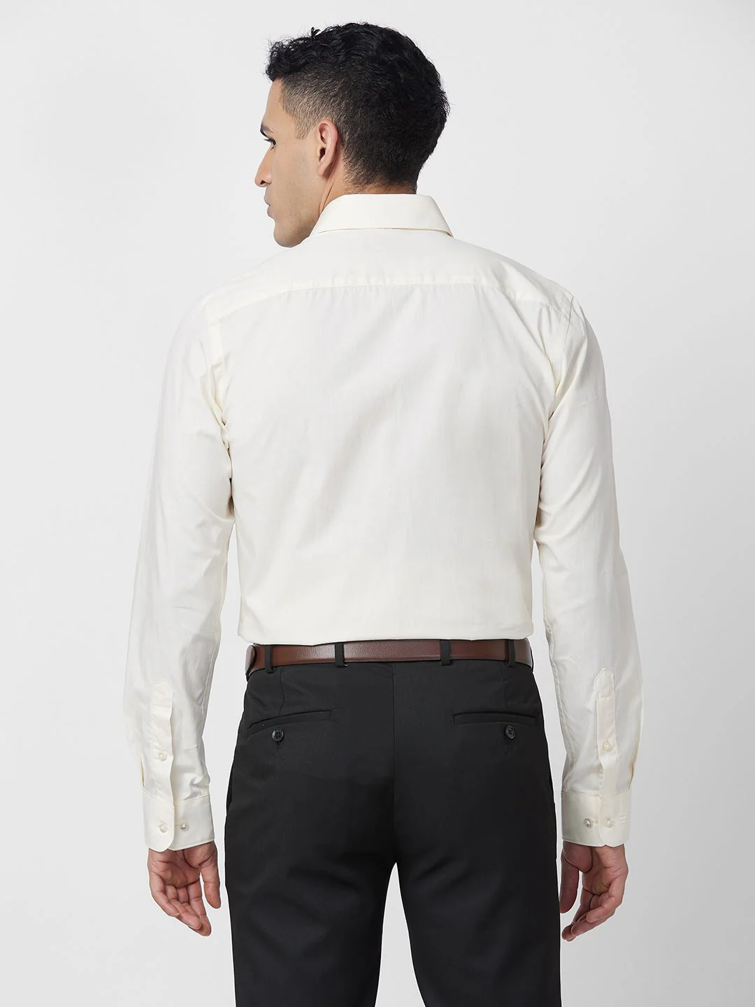 Raymond Solid Slim Fit Pure Cotton Formal Shirt - Image 4
