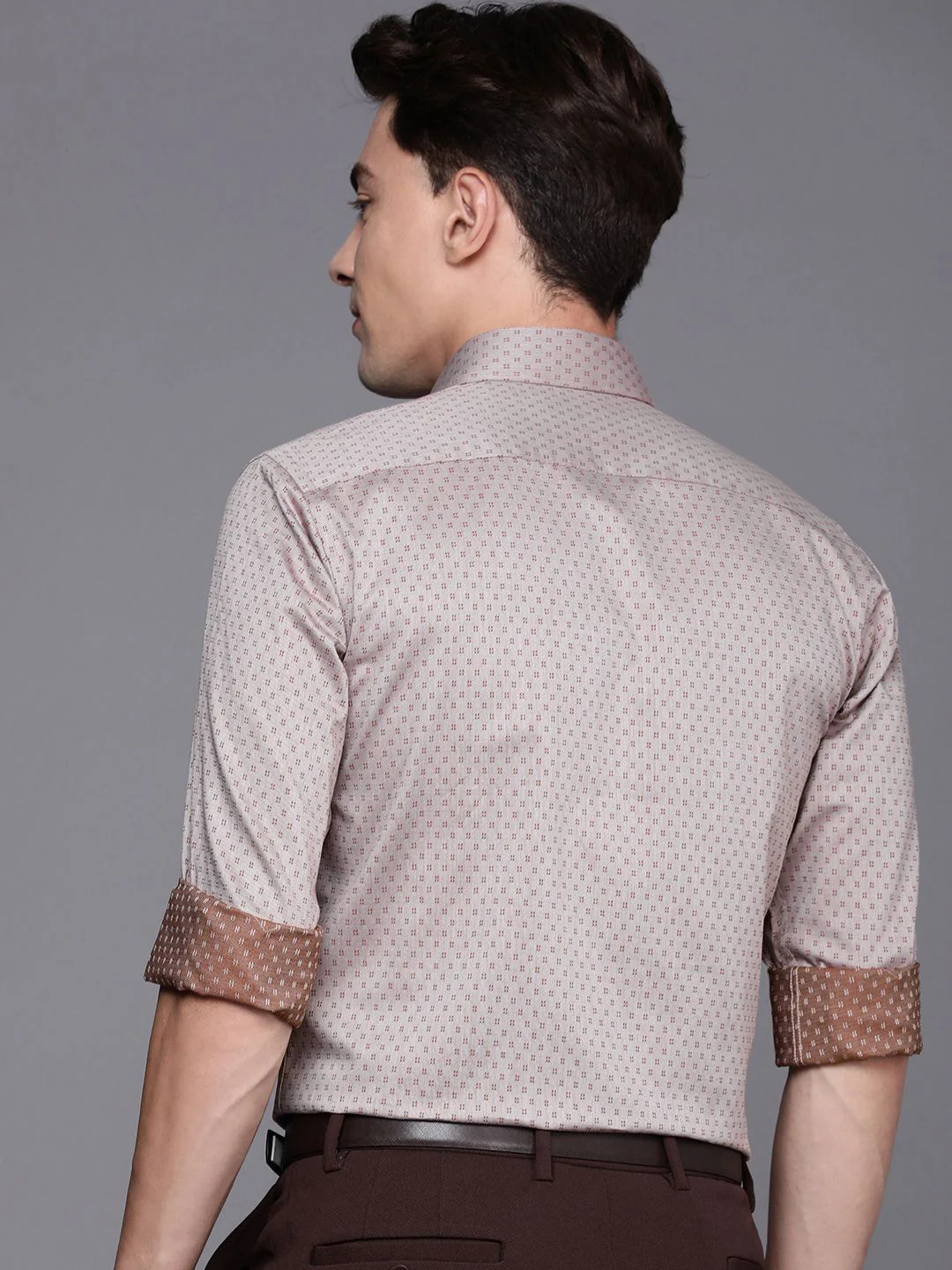 Raymond Textured Slim Fit Pure Cotton Formal Shirt - Image 4