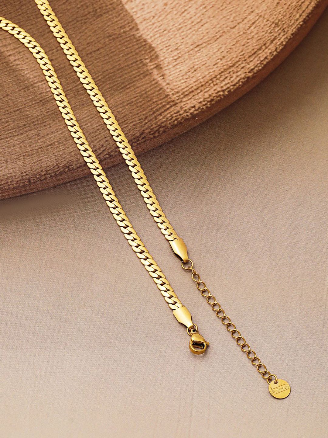 Rubans 18K Gold Plated StainlessSteel Tarnish Free Waterproof CZ Demi-Fine Necklace - Image 5