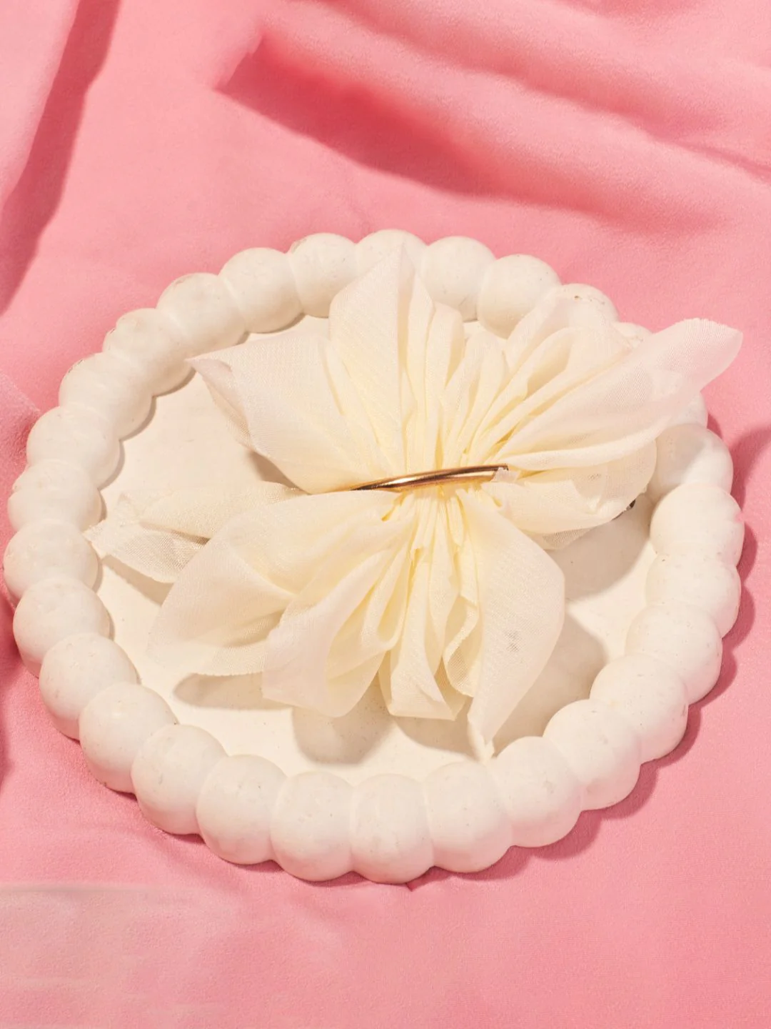 SALTY Bride Ruffle Hair Pin for Women & Girls