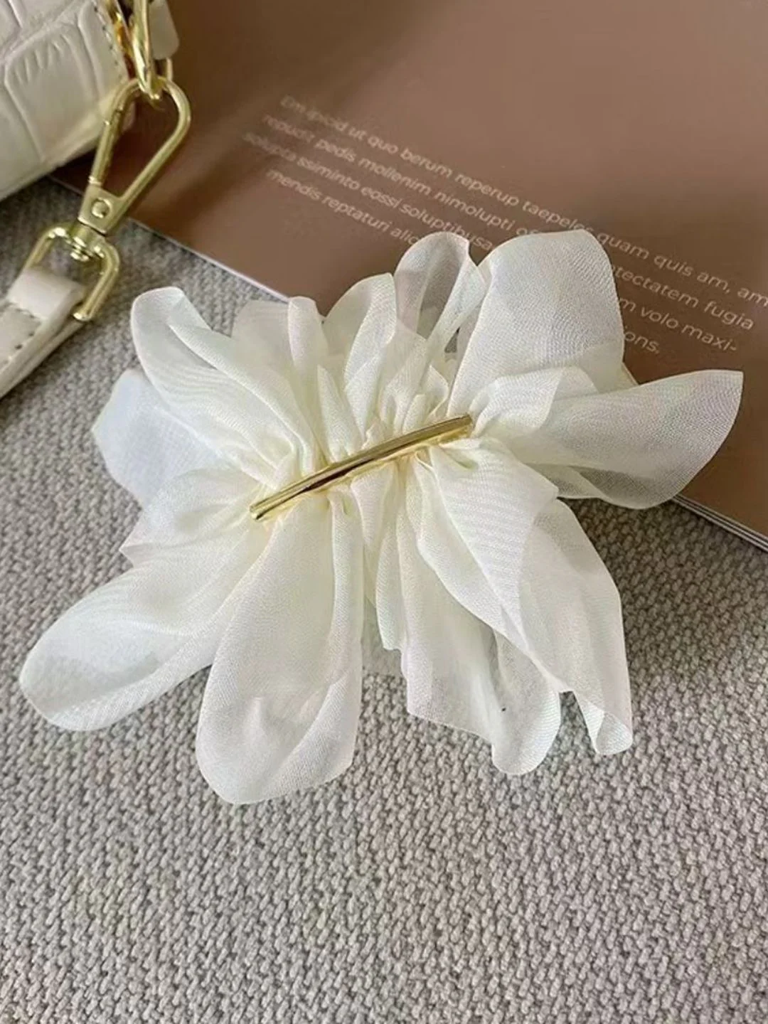 SALTY Bride Ruffle Hair Pin for Women & Girls - Image 5
