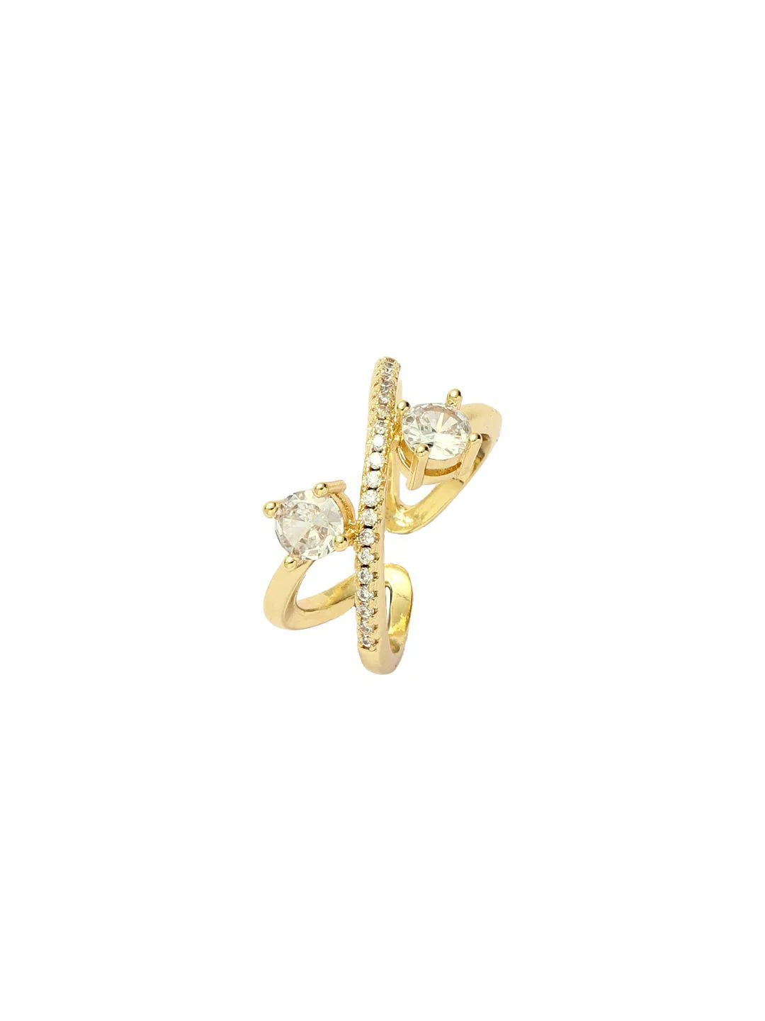 SALTY Celestial AD Gold Ring For Women & Girls Finger Ring Jewellery Accessories - Image 2