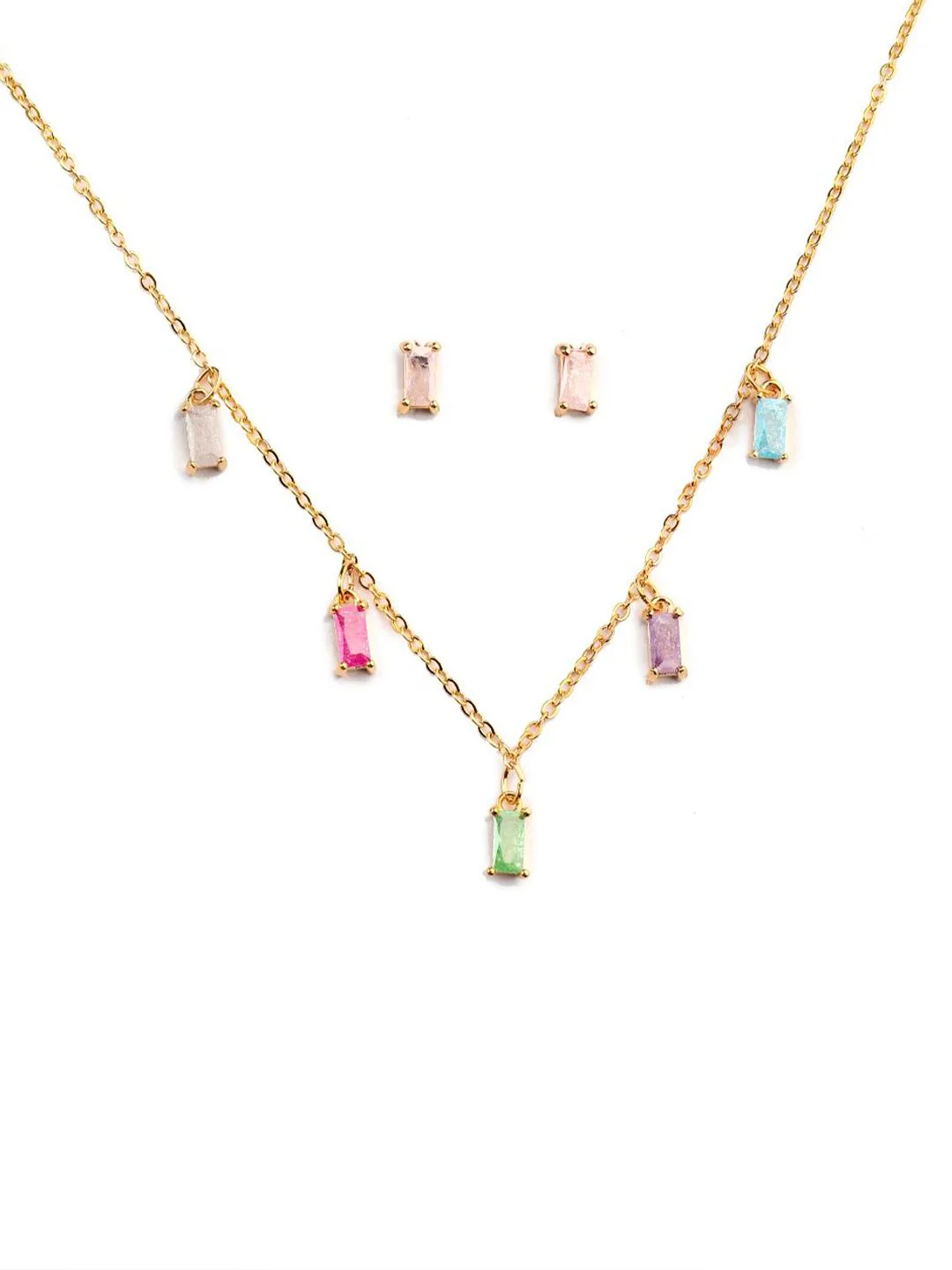 SALTY Gold-Plated Stone-Studded Lagoon Jewellery Set - Image 3
