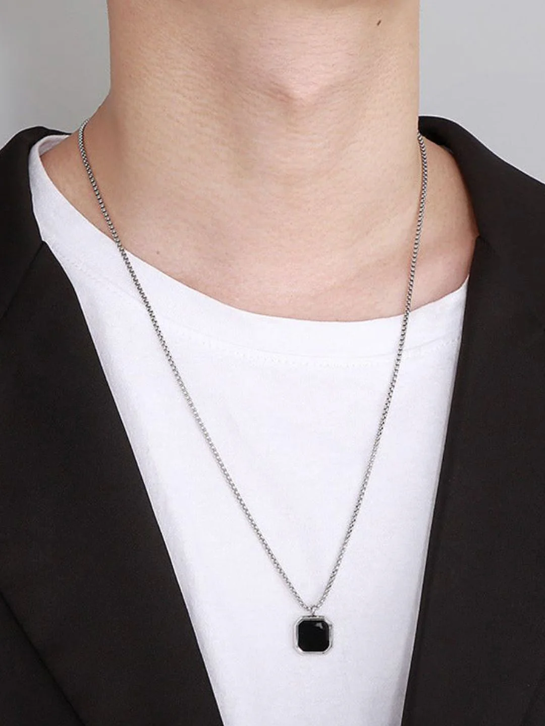 SALTY Men Stainless Steel Stone Studded Jewellery Set - Image 7