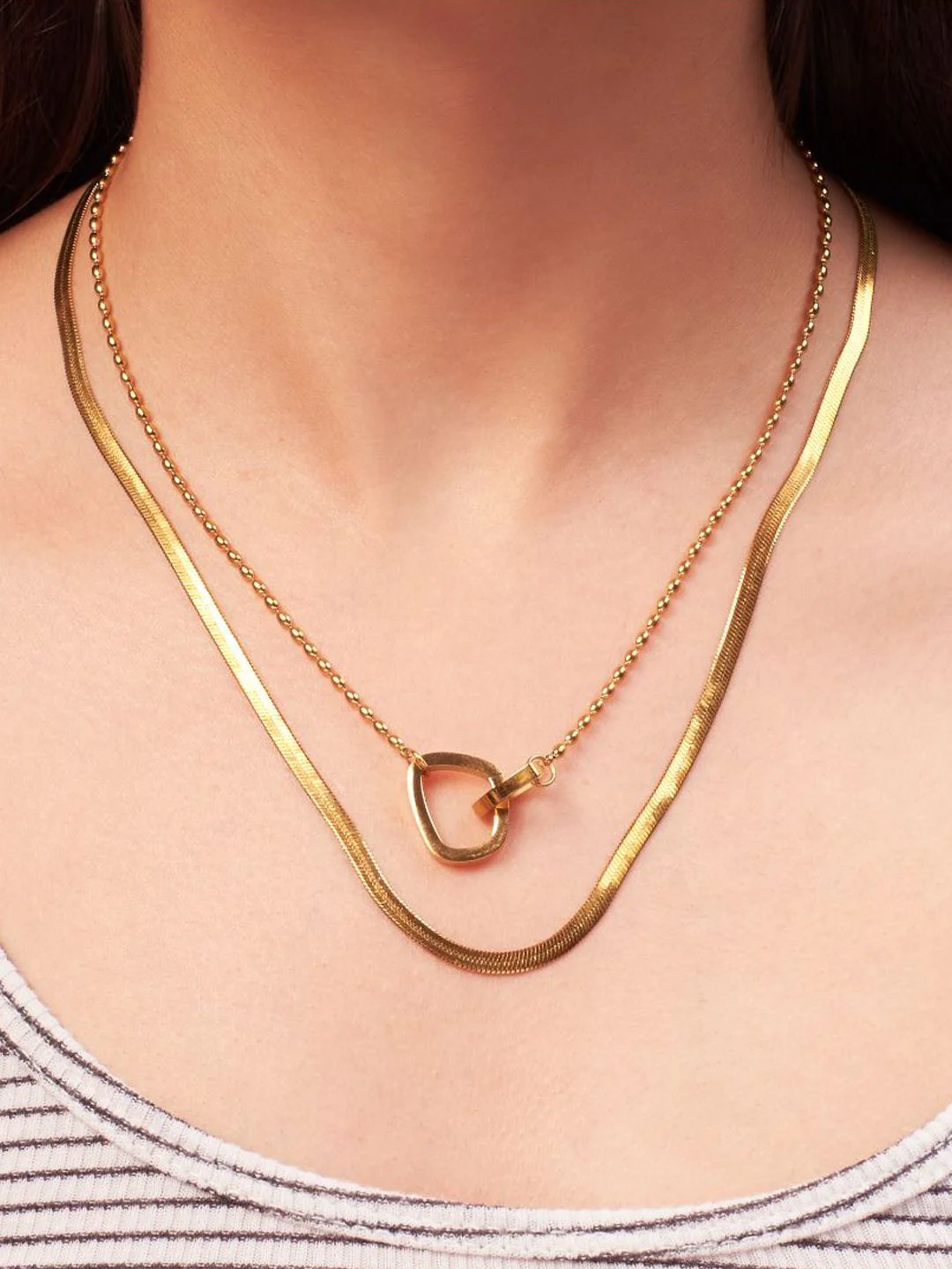 SALTY Stainless Steel Classic Beauty Layered Necklace - Image 6
