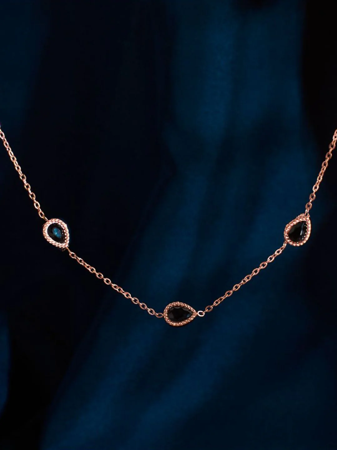 SALTY Stainless Steel Stone Studded Chain - Image 4