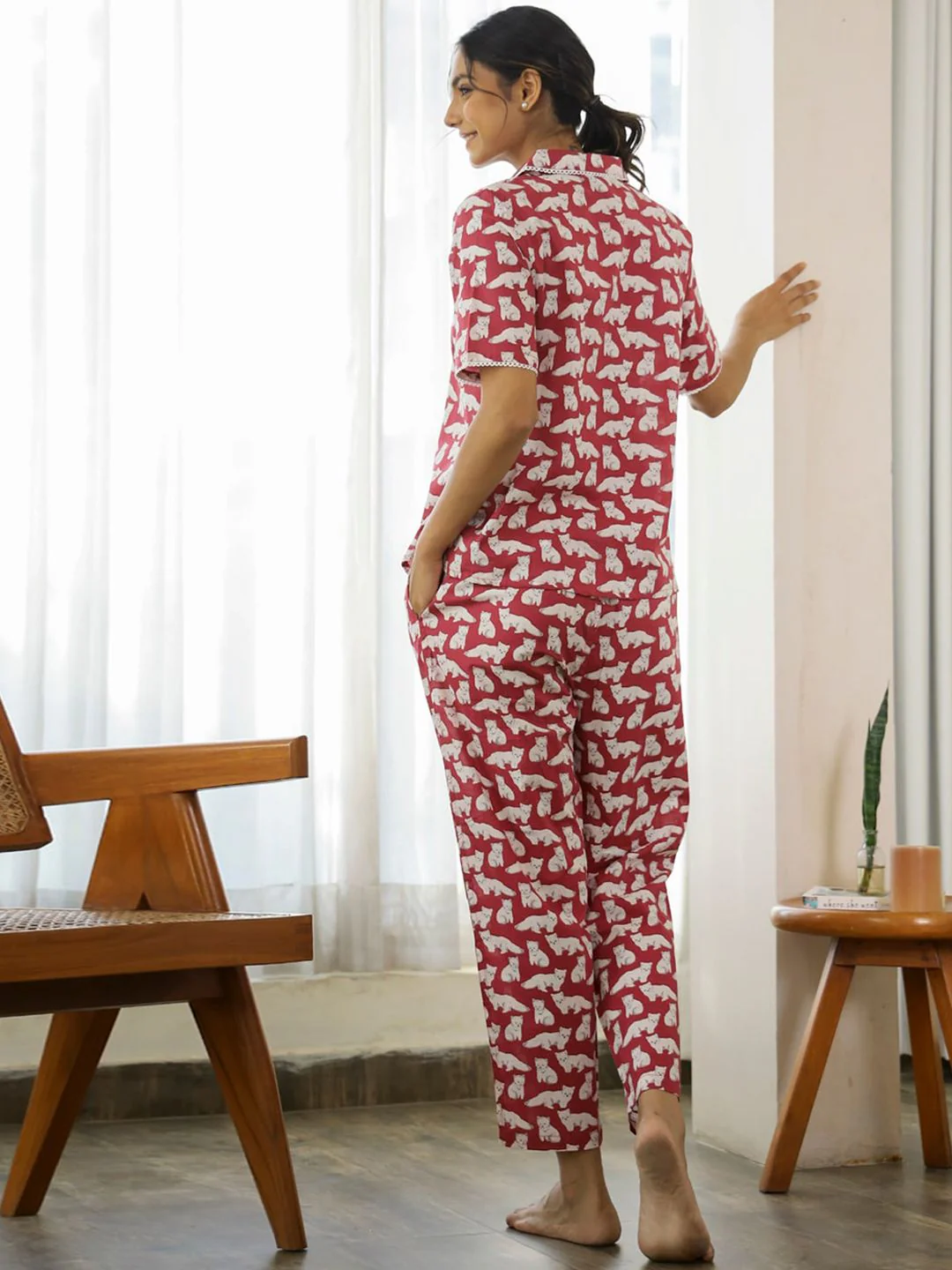 SANSKRUTIHOMES Conversational Printed Pure Cotton Night suit - Image 6