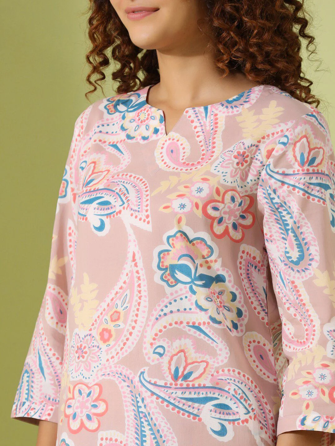 SANSKRUTIHOMES Ethnic Motifs Printed Pure Cotton Night suit - Image 2