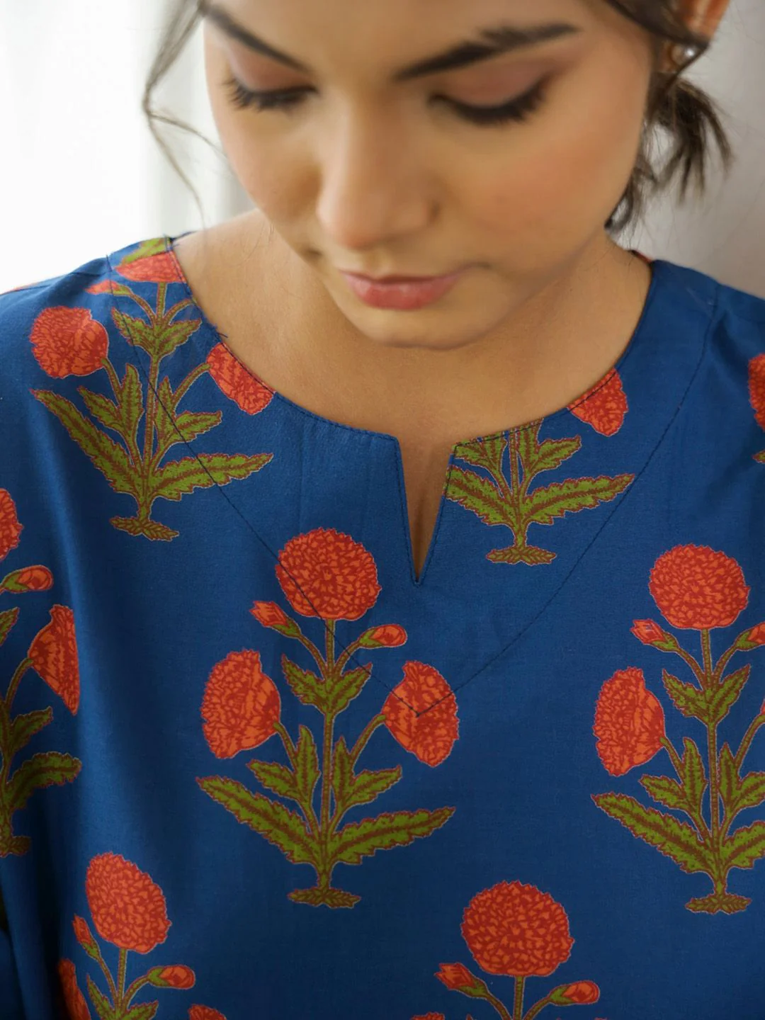 SANSKRUTIHOMES Floral Printed Pure Cotton Night suit - Image 2