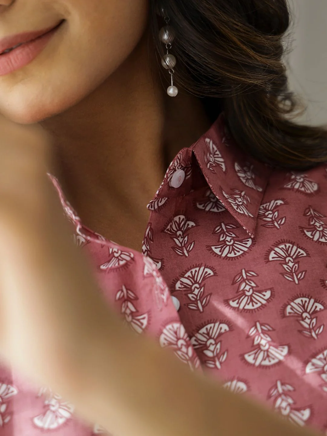 SANSKRUTIHOMES Floral Printed Pure Cotton  Tunic With Palazzo - Image 2