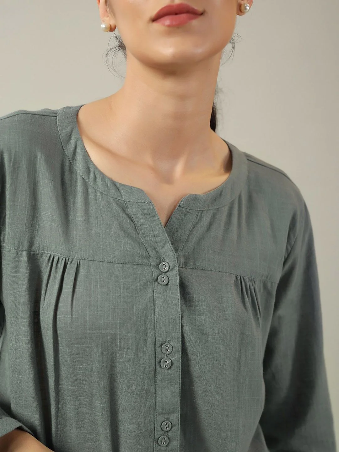 SANSKRUTIHOMES Green Pure Cotton Night suit - Image 2