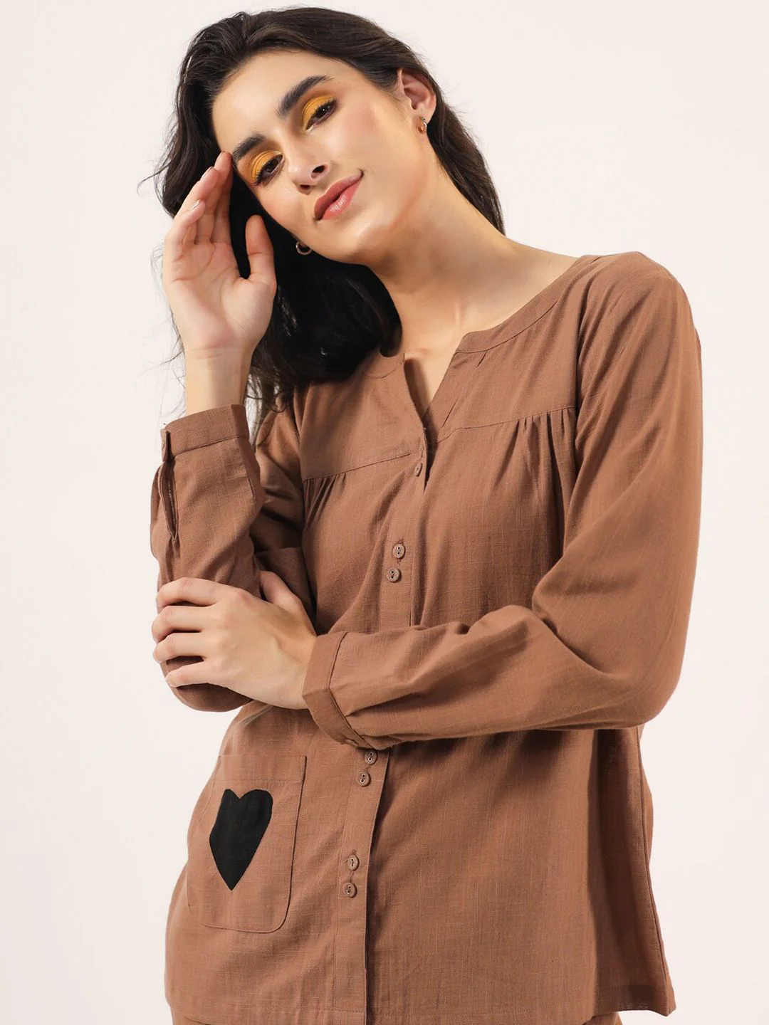SANSKRUTIHOMES Mandarin Collar Pure Cotton Night suit - Image 7
