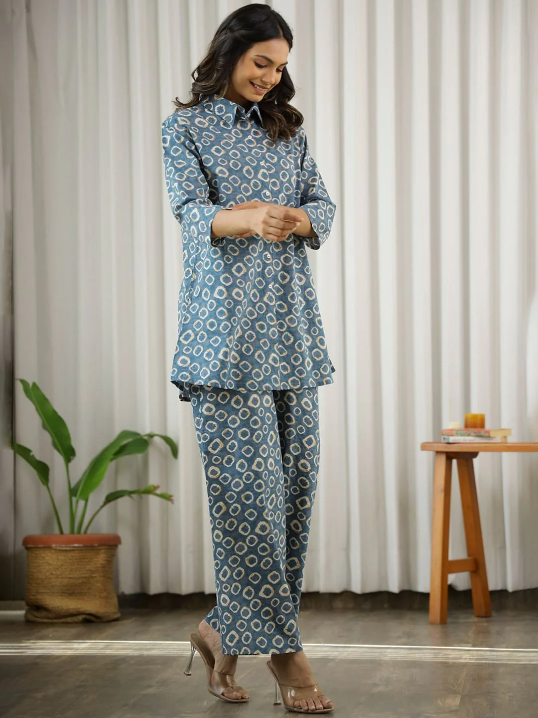 SANSKRUTIHOMES Printed Pure Cotton Shirt & Trousers - Image 3