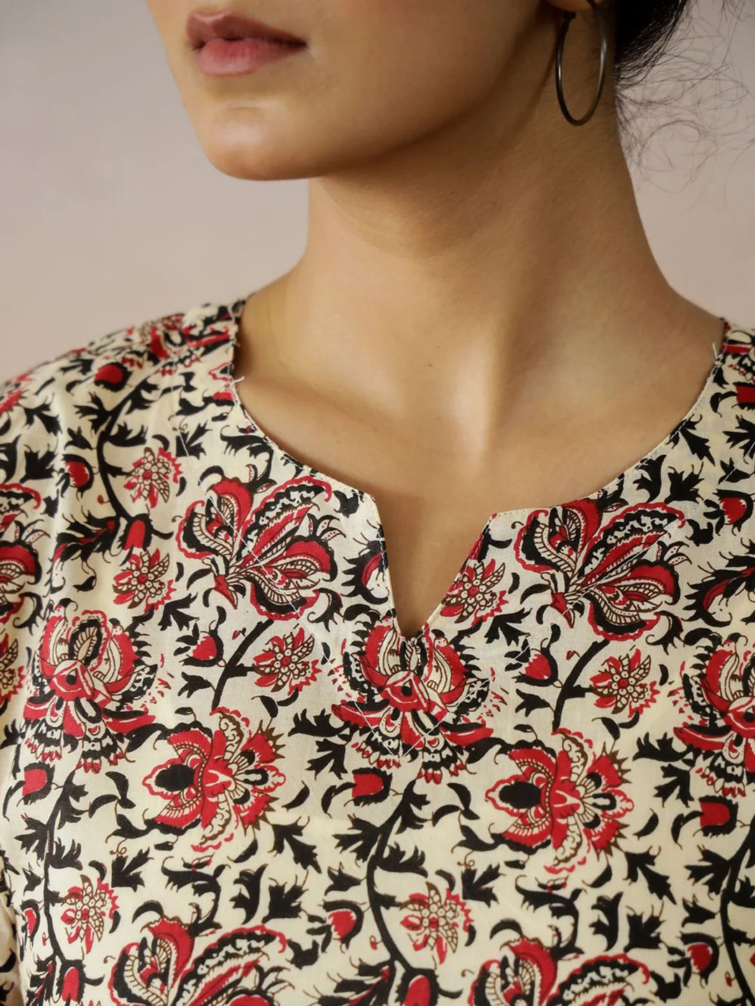 SANSKRUTIHOMES Women Ethnic Motifs Printed Pure Cotton Top - Image 2