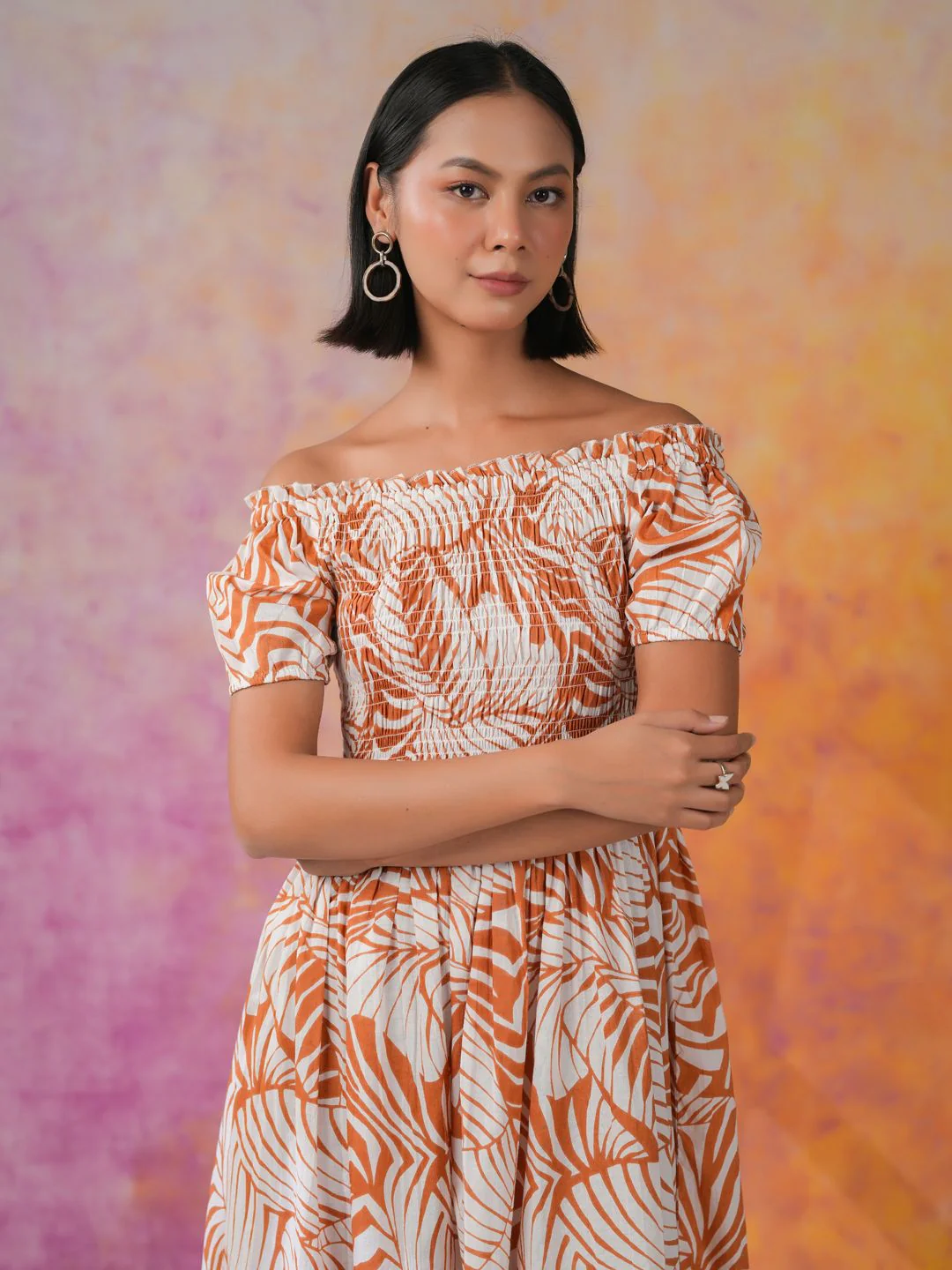 SANSKRUTIHOMES Women Floral Printed Cotton Fit & Flare Dress - Image 6