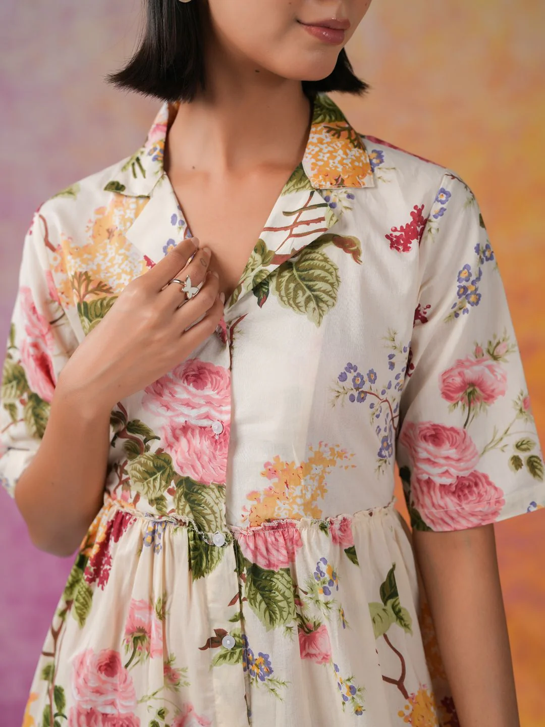 SANSKRUTIHOMES Women Floral Printed Fit & Flare Midi Dress - Image 2