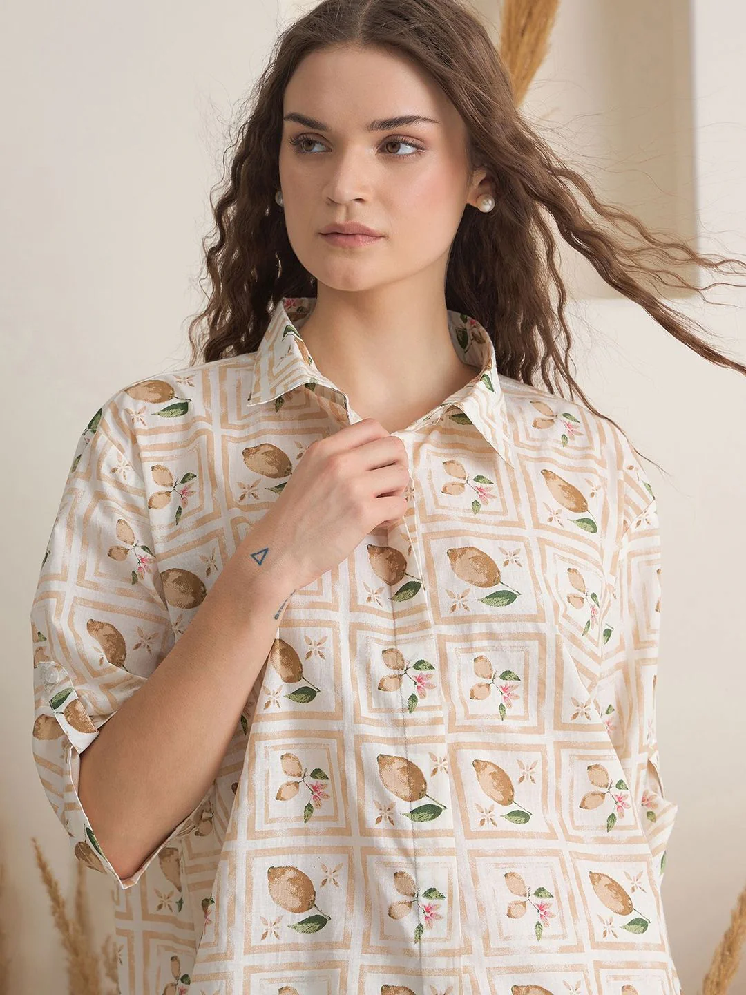 SANSKRUTIHOMES Women Graphic Printed Pure Cotton Shirt Shorts Night suit - Image 2