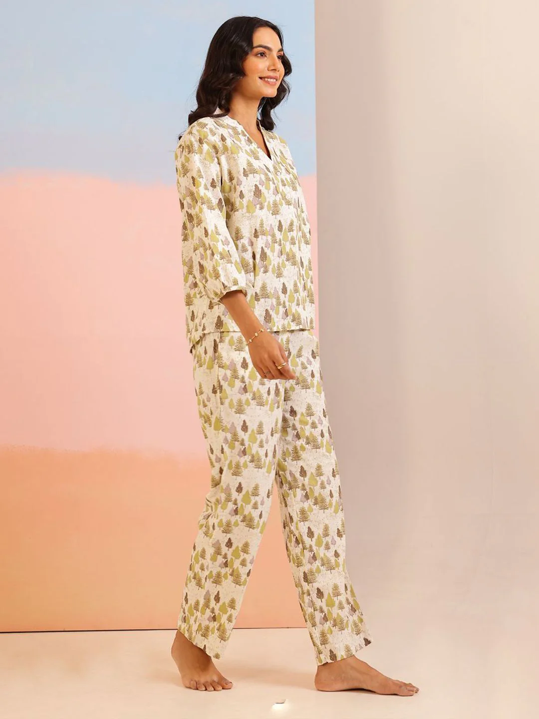 SANSKRUTIHOMES Women Printed Night suit - Image 5