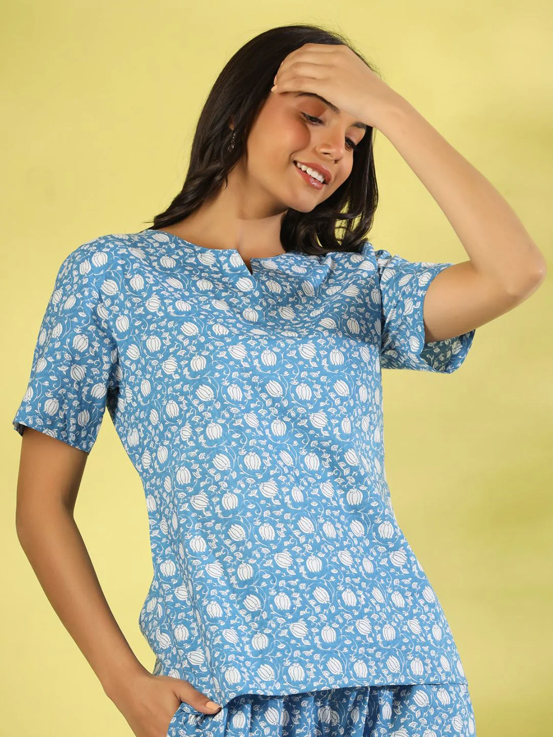 SANSKRUTIHOMES Women Printed Pure Cotton Night suit - Image 6