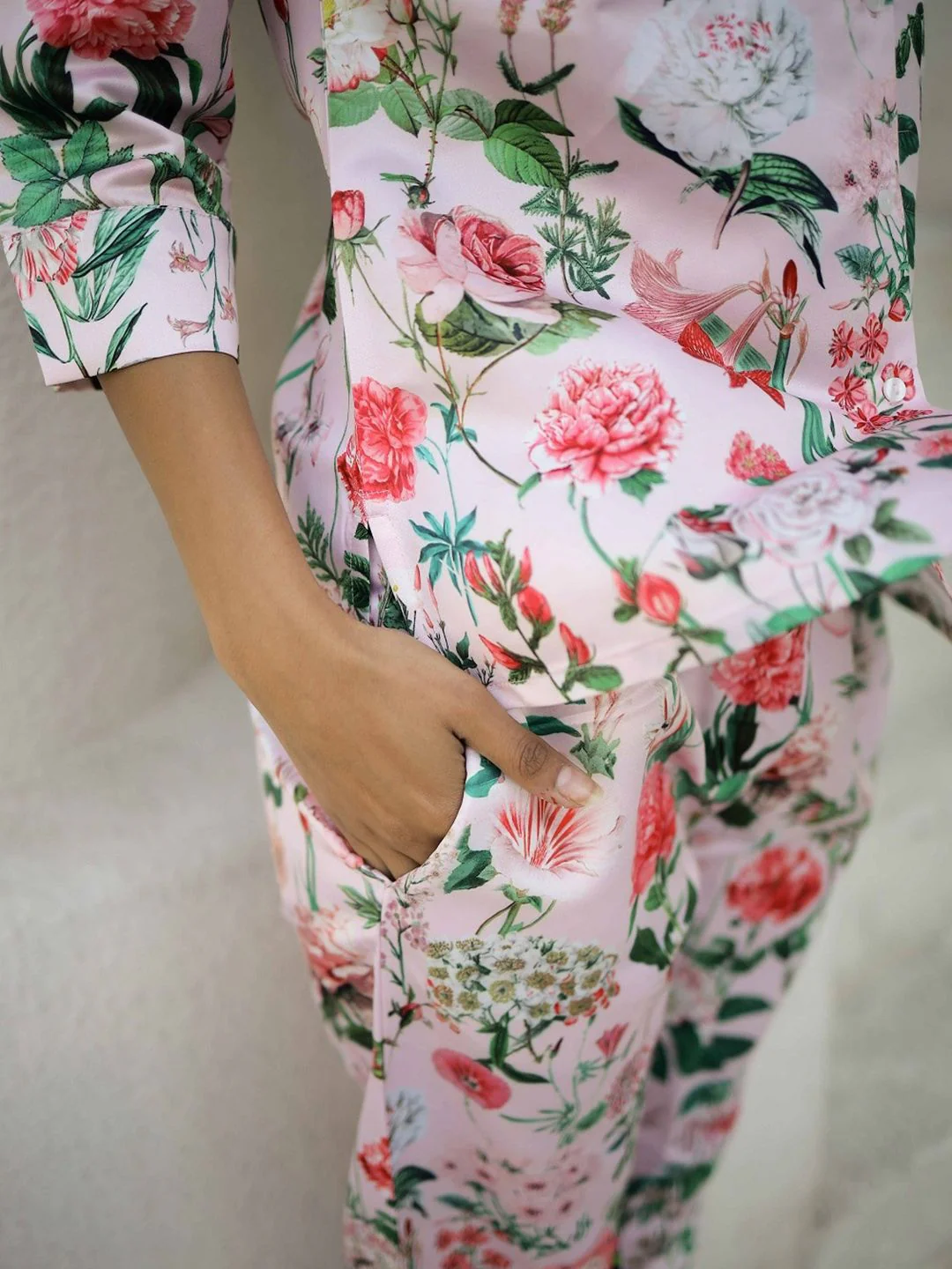 SANSKRUTIHOMES Women Printed Satin Night suit - Image 6