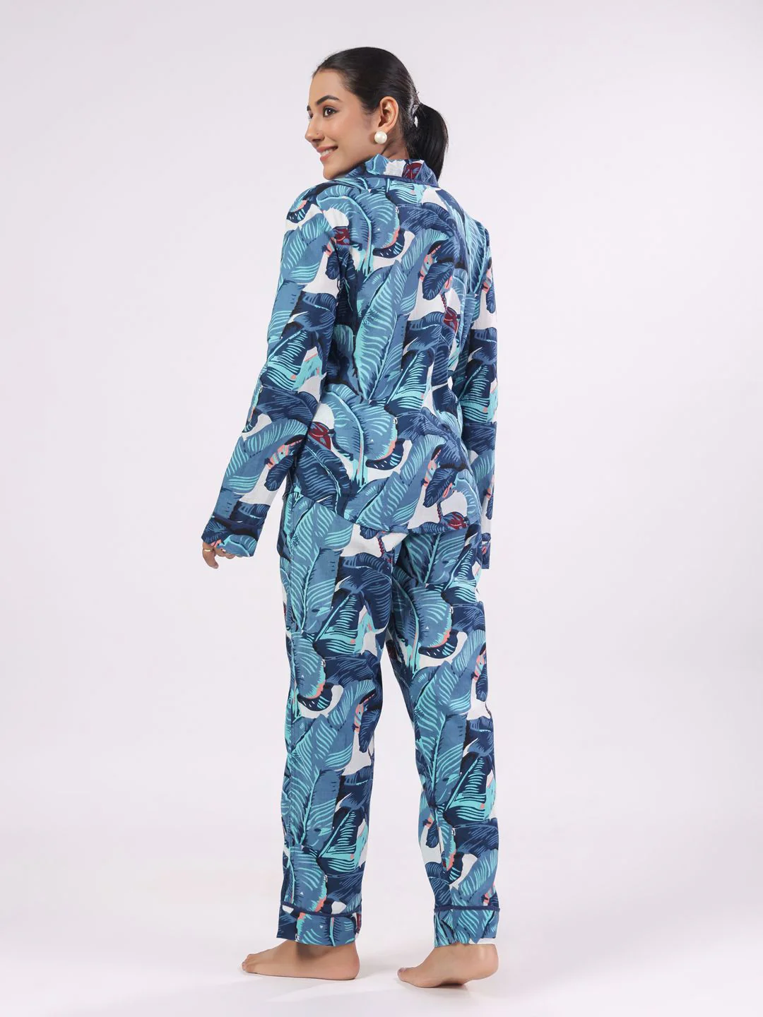 SANSKRUTIHOMES Women Tropical Printed Pure Cotton Night suit - Image 5