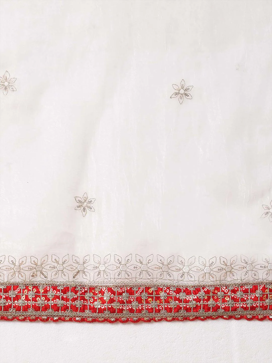 Saree mall Floral Embroidered Sequinned Tissue Sarees - Image 4