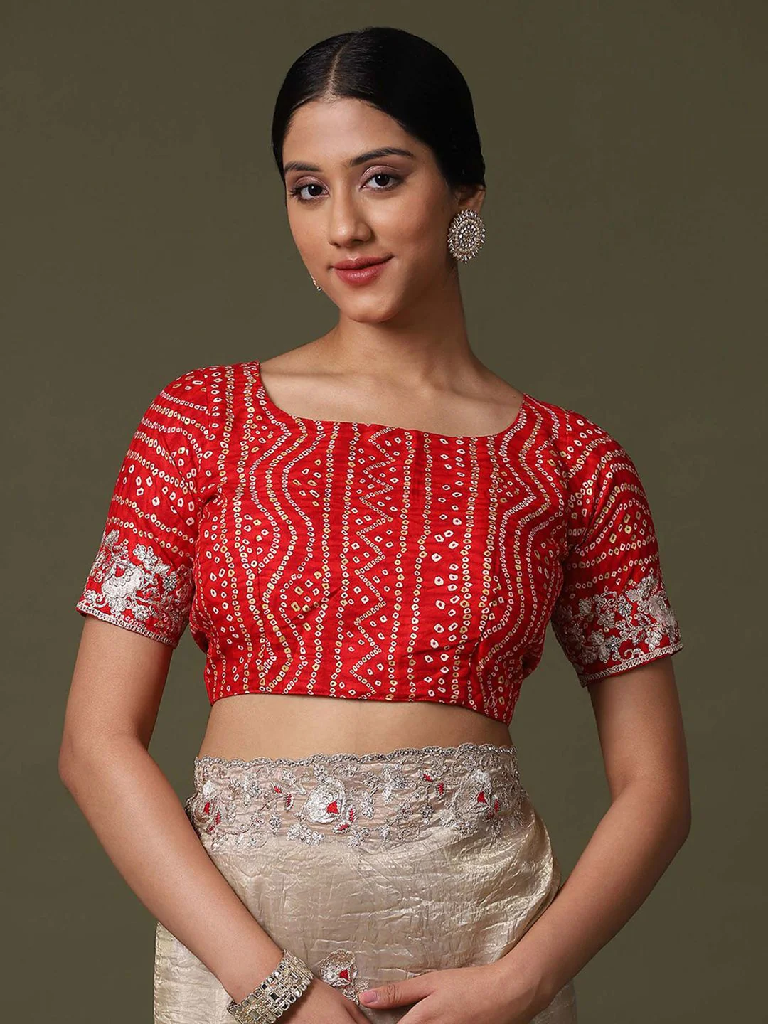 Saree mall Floral Embroidered Tissue Sarees - Image 6