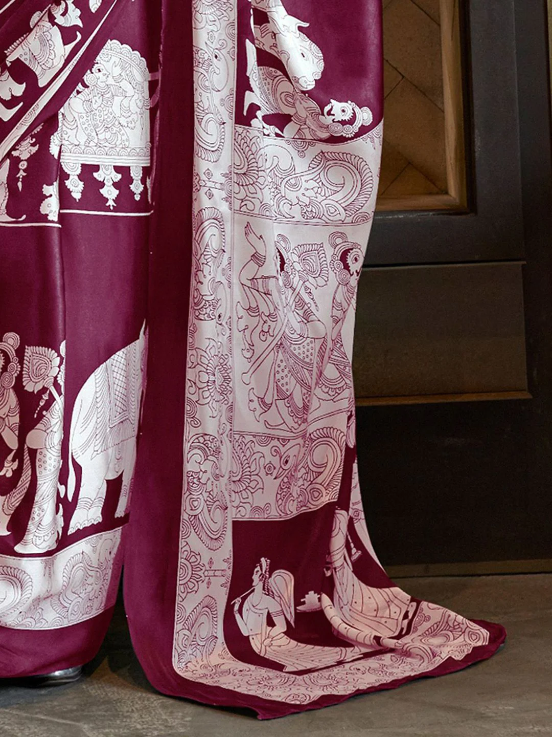 Saree mall Kalamkari Zari Block Print Sarees - Image 5