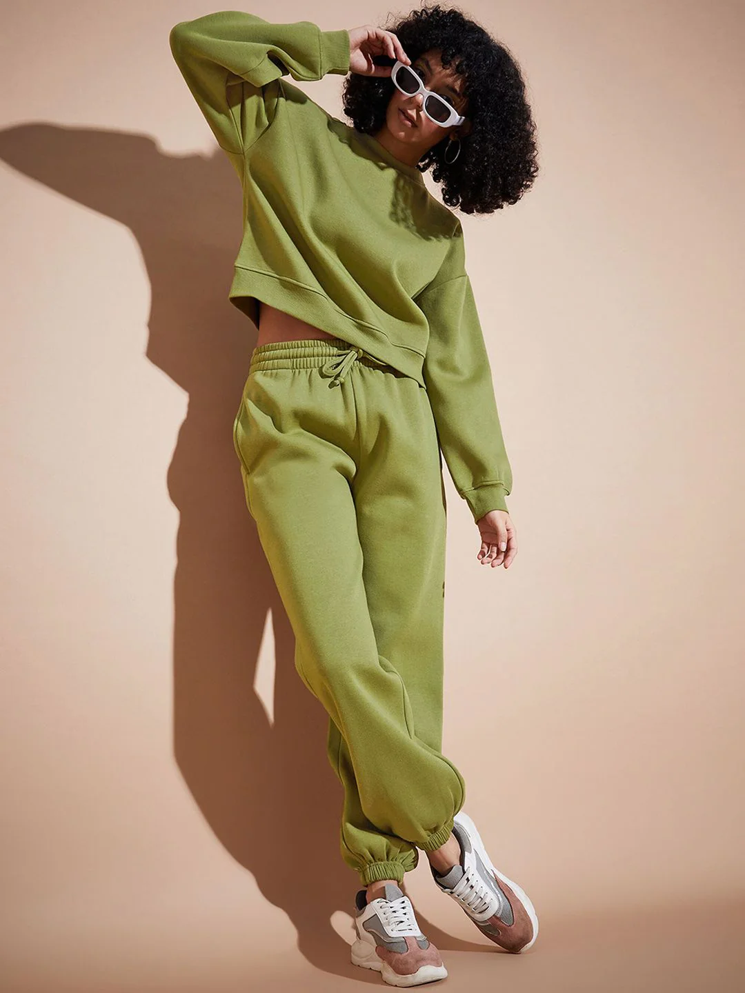 SASSAFRAS BASICS Fleece Oversized Sweatshirt With Joggers